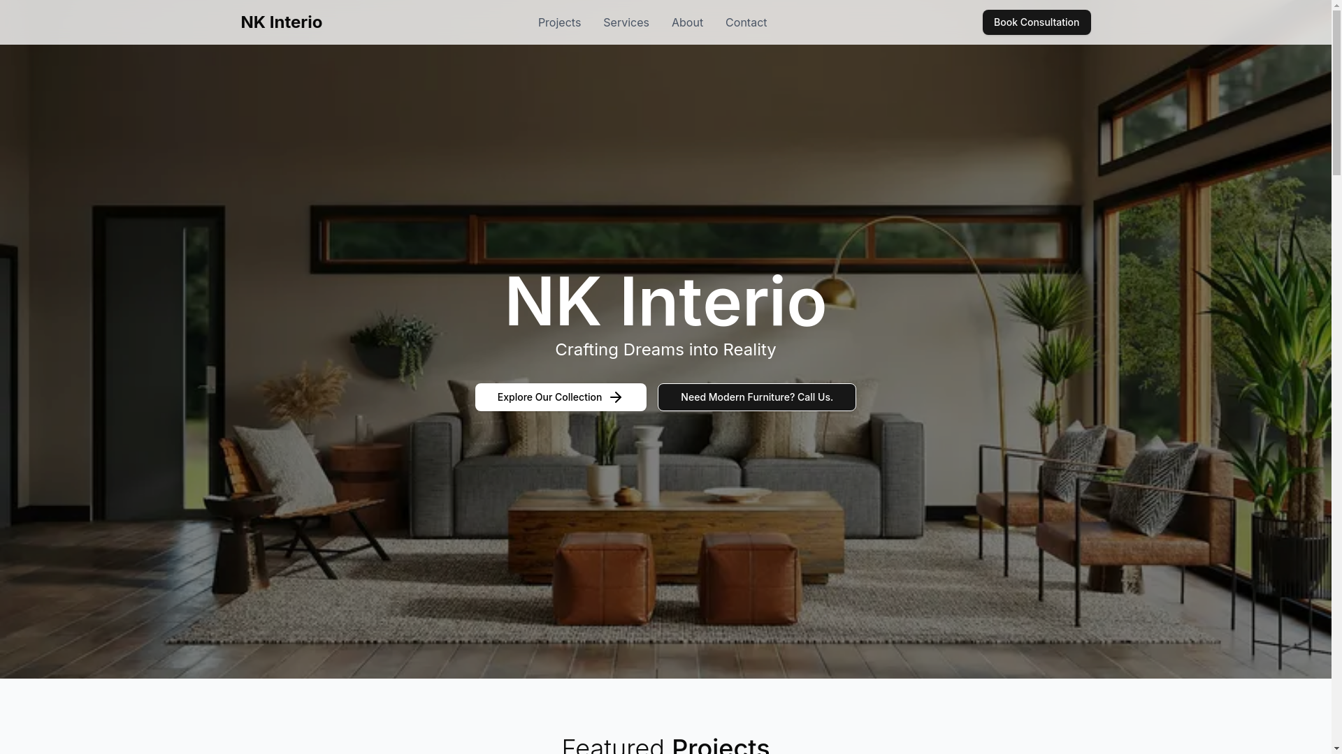 website screenshot of https://nkinterio.shop/