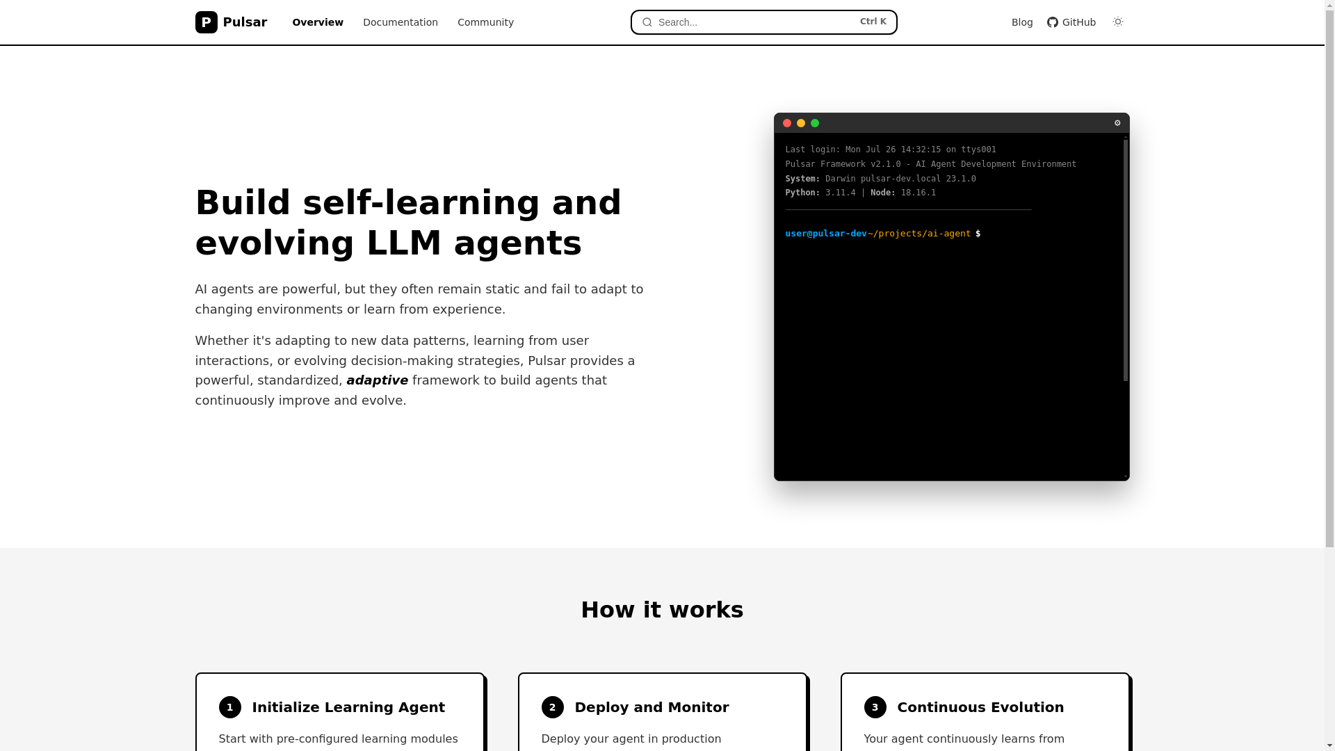 website screenshot of https://pulsar-agent.top/