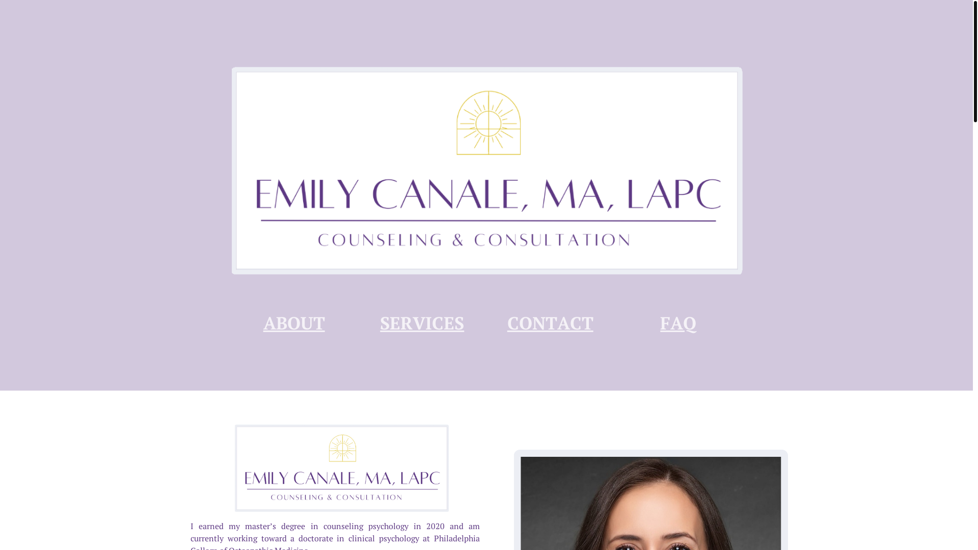 website screenshot of https://canalecounseling.com/