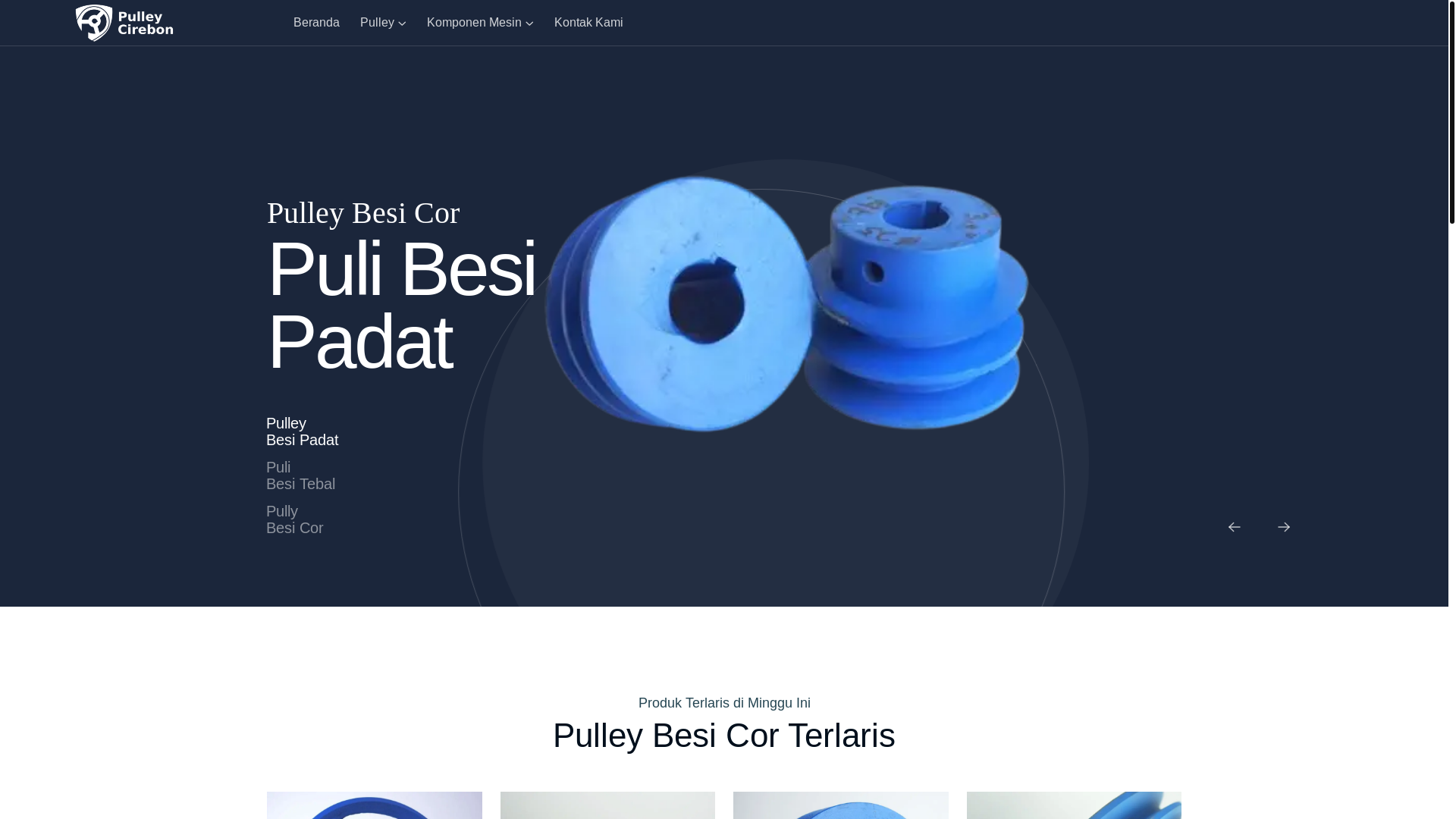website screenshot of https://pulleycirebon.com/