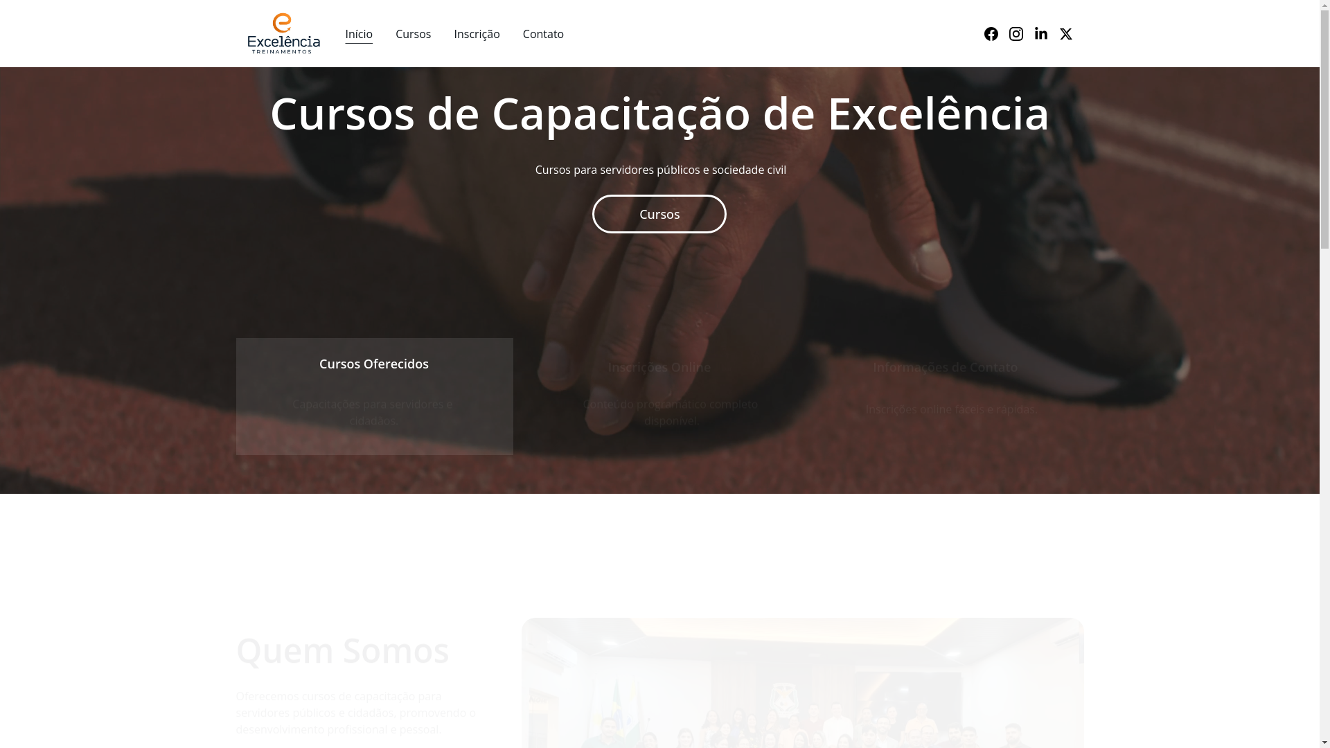 website screenshot of https://excelenciatreinamentos.com.br/