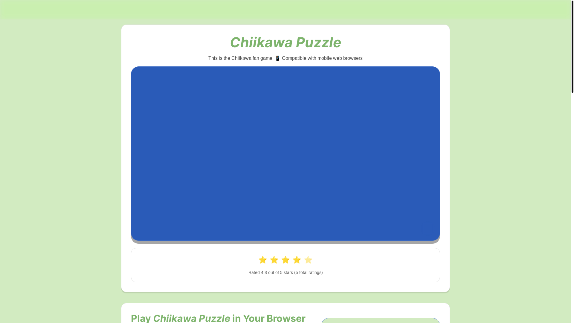 website screenshot of https://chiikawa-puzzle.pro/