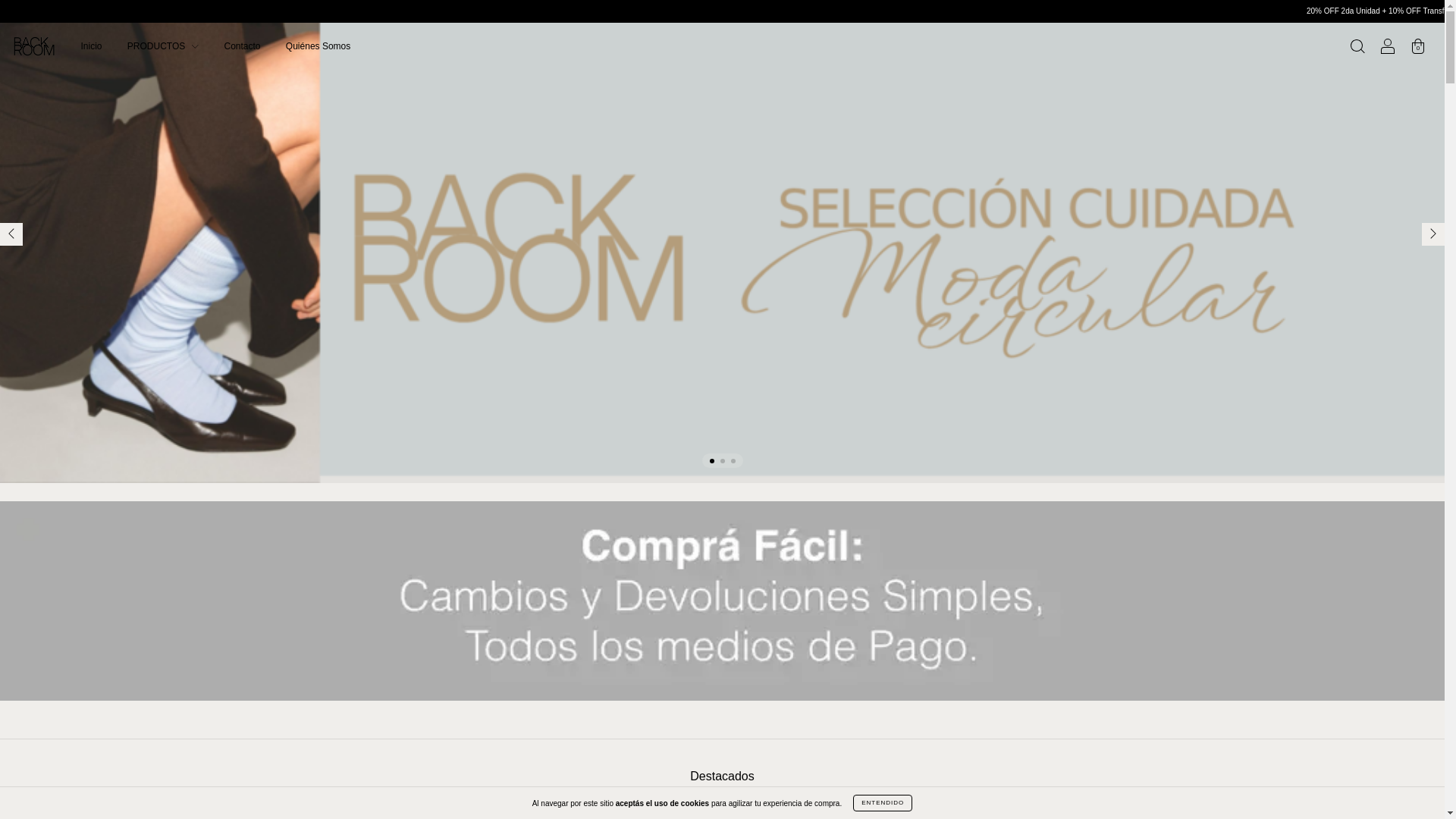 website screenshot of https://backroom.com.ar/