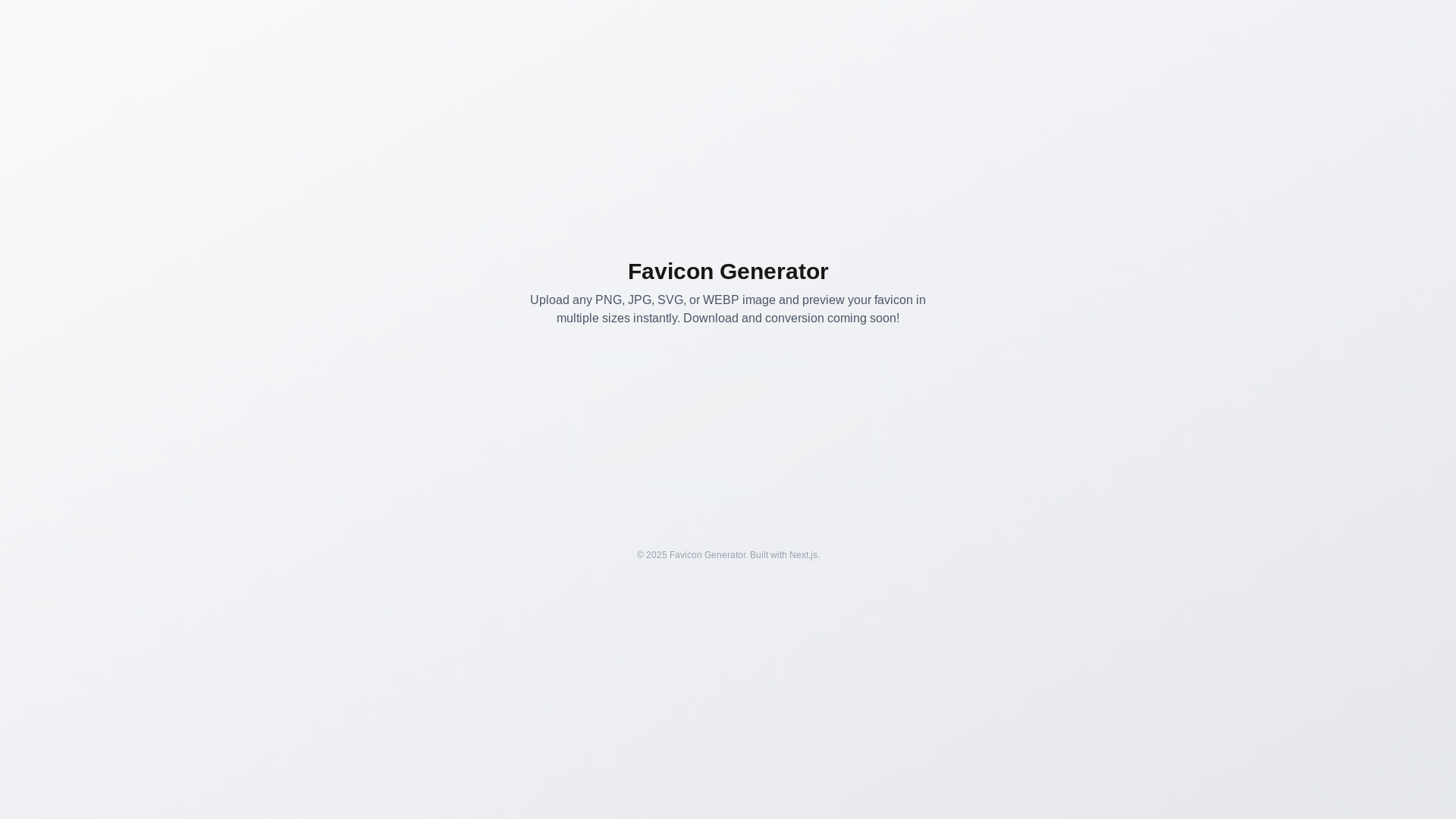 website screenshot of https://faviconforge.io/