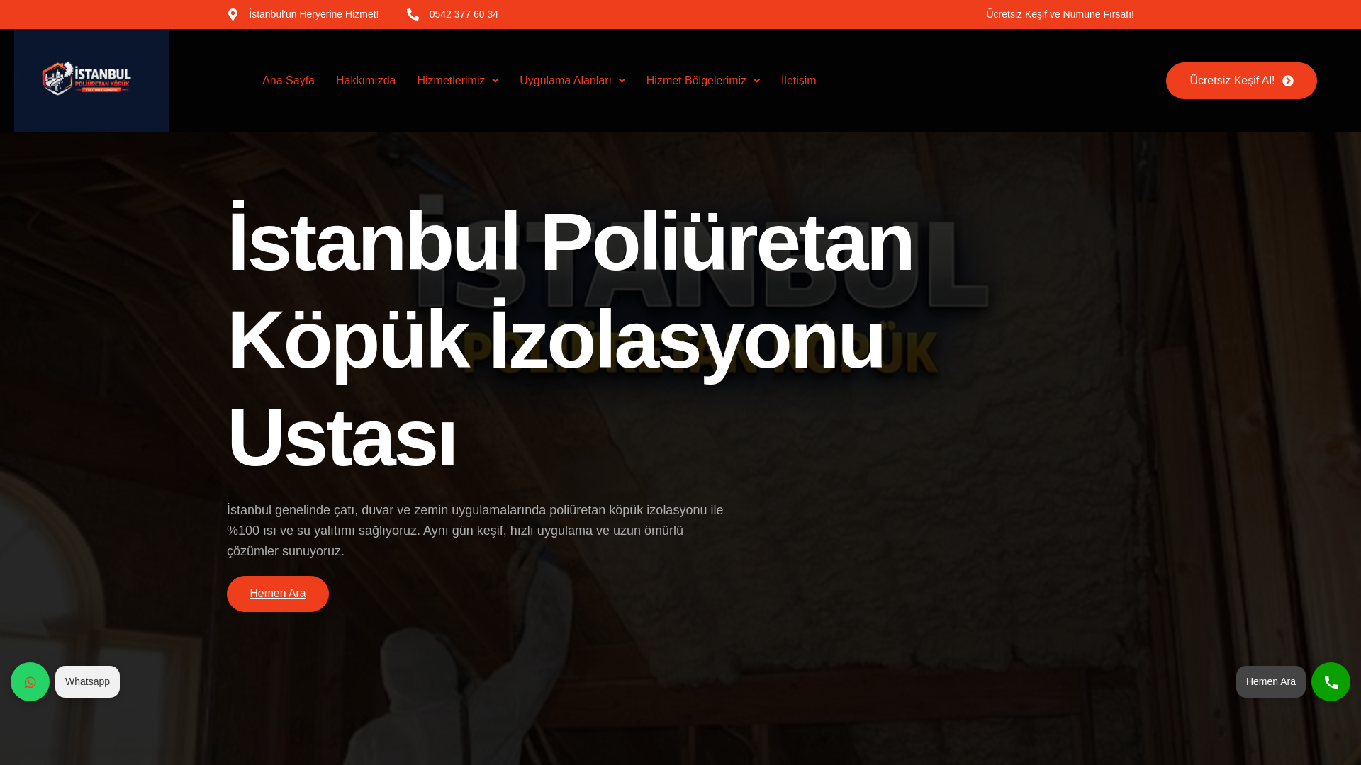 website screenshot of https://istanbulpoliuretankopuk.com.tr