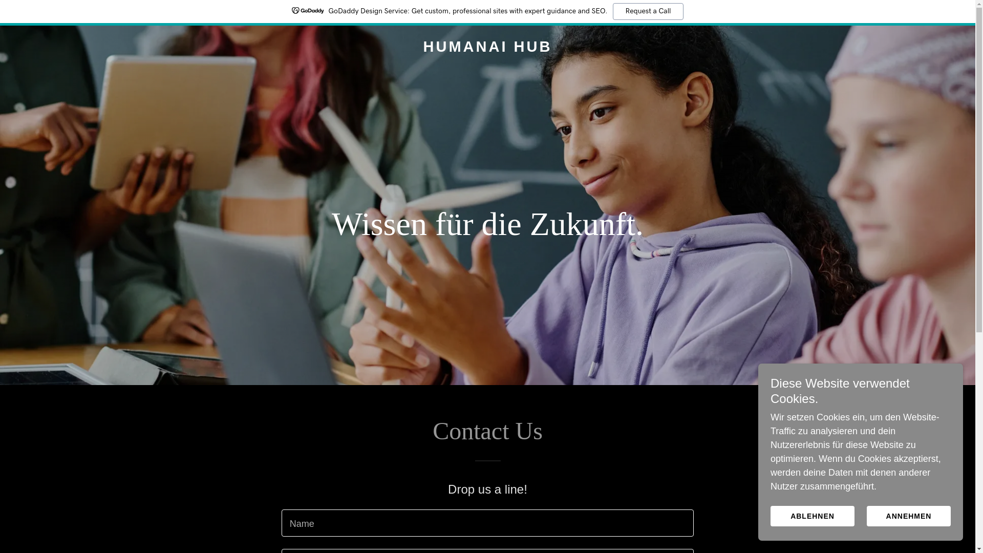 website screenshot of https://humanaihub.org/