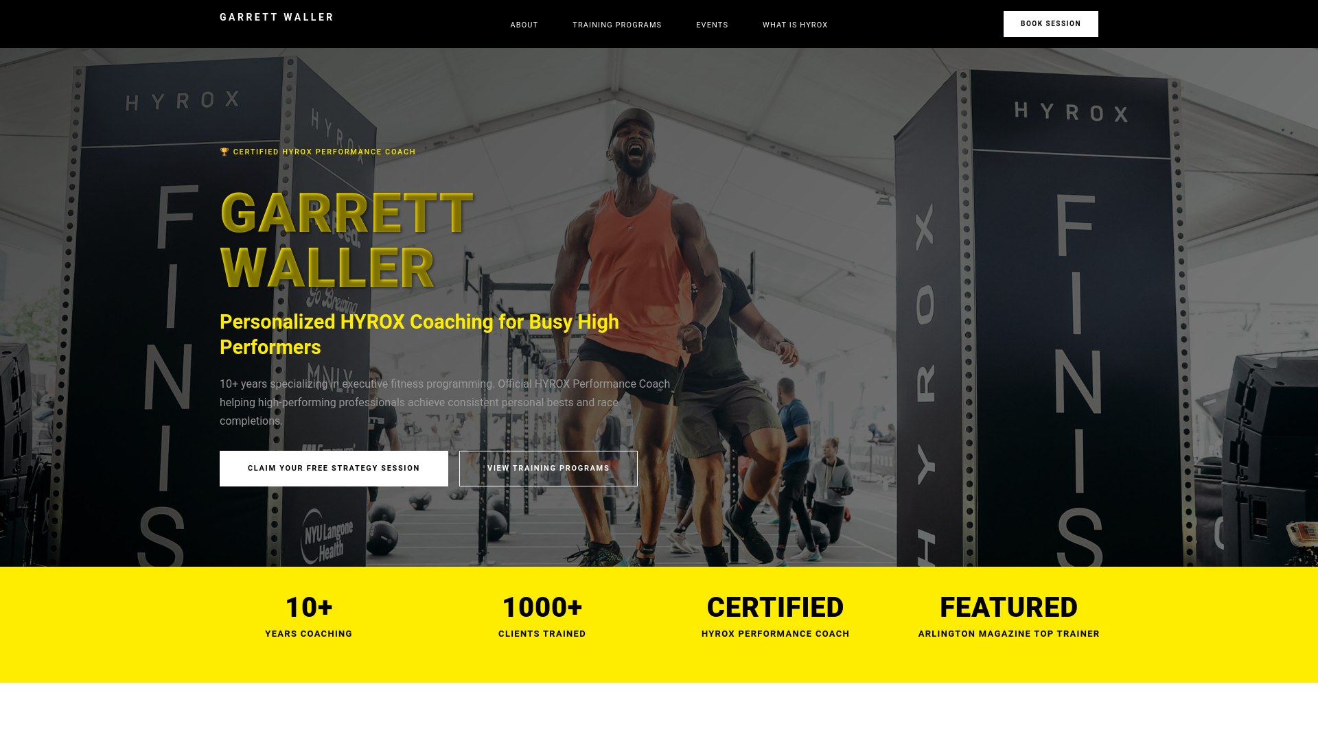 website screenshot of https://arlingtonhyroxcoach.com/