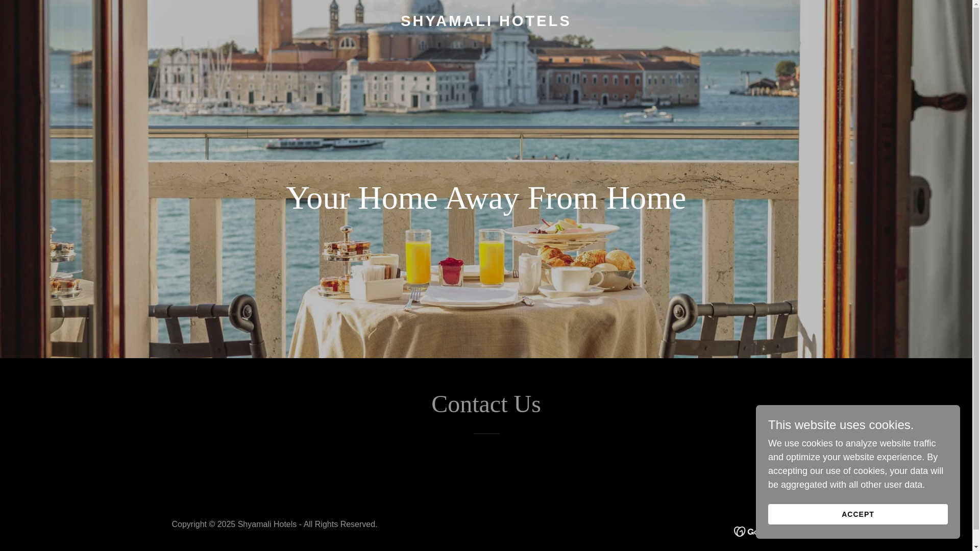 website screenshot of https://shyamalihotel.com/