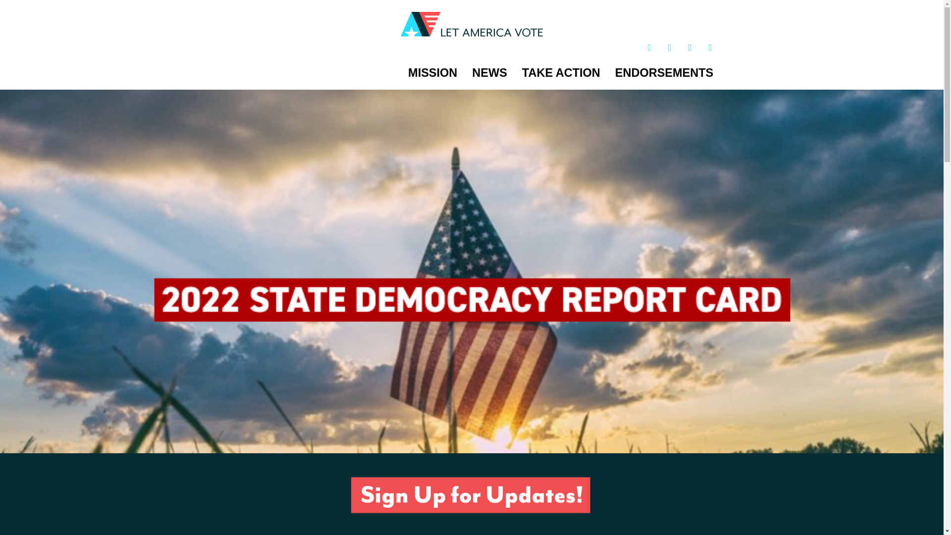 website screenshot of https://letamericavote.io/