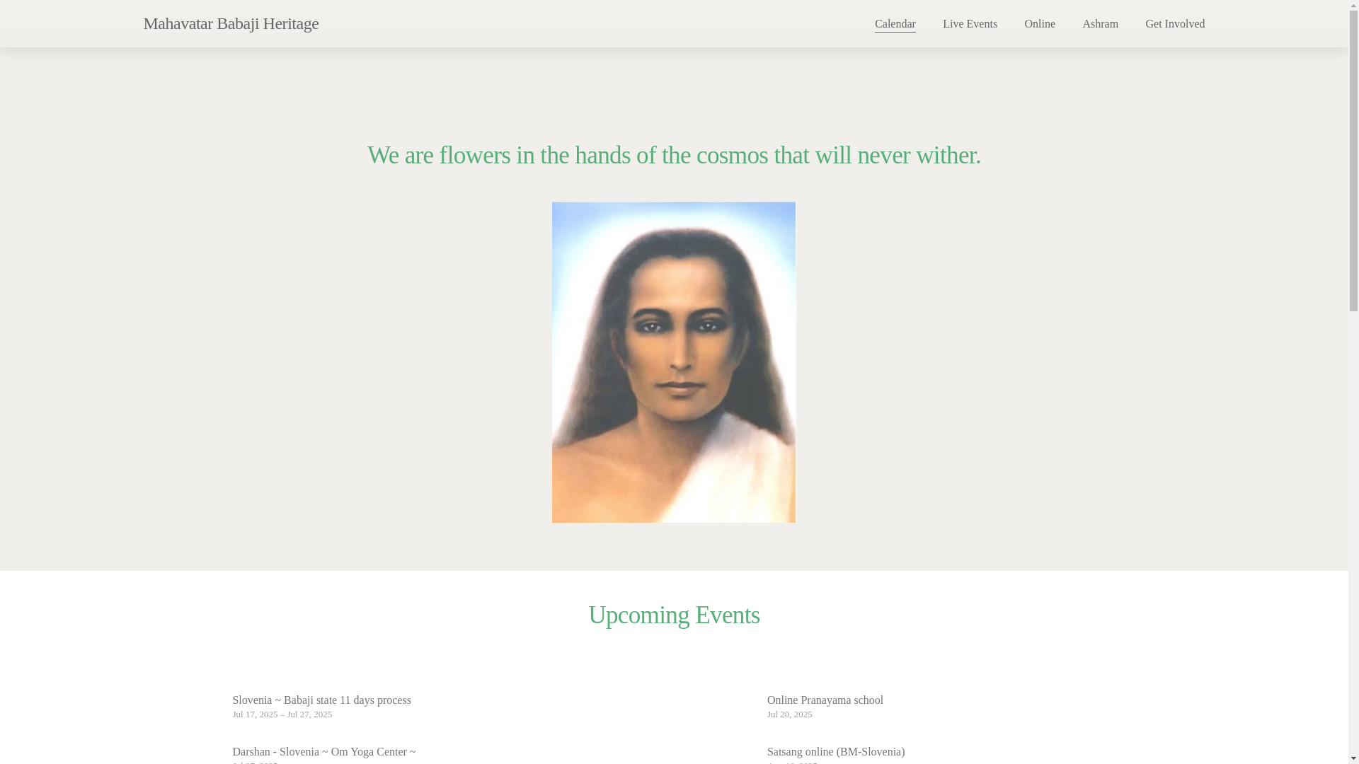 website screenshot of https://mahavatarbabajiheritage.com/