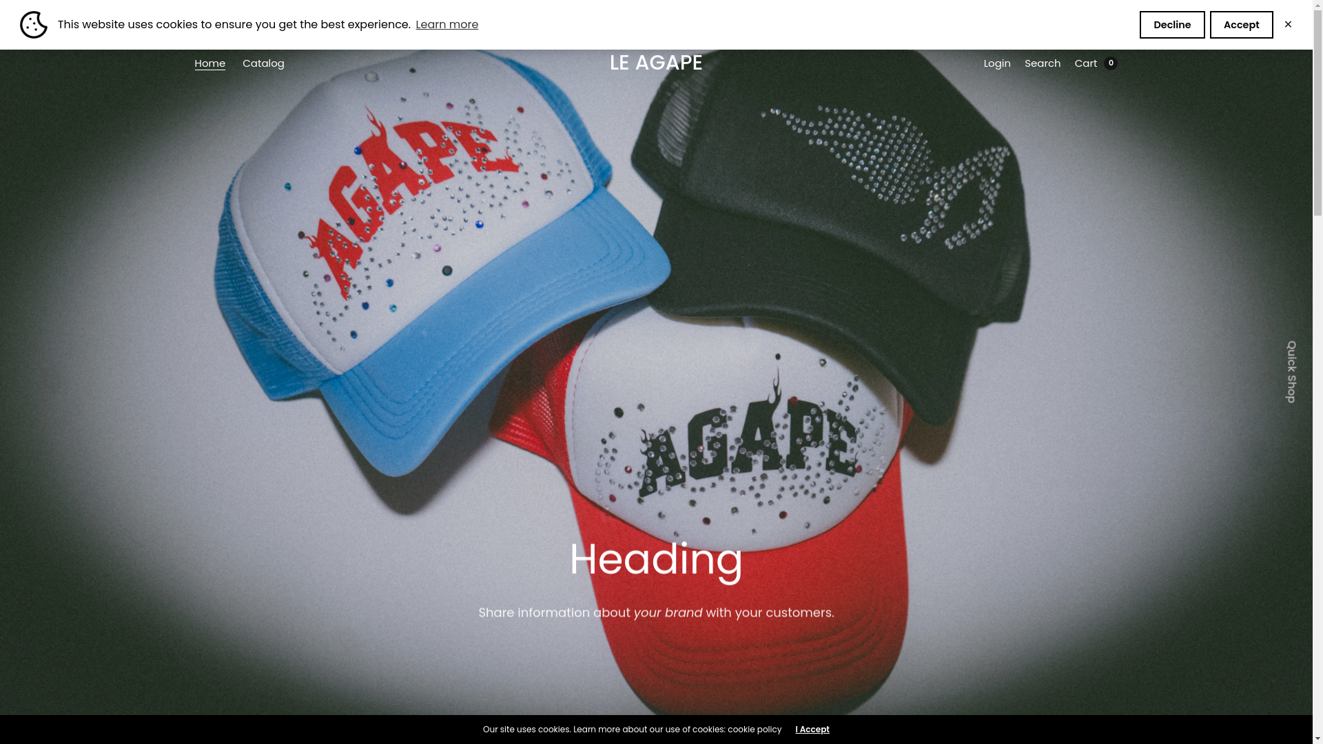 website screenshot of https://leagape.shop/