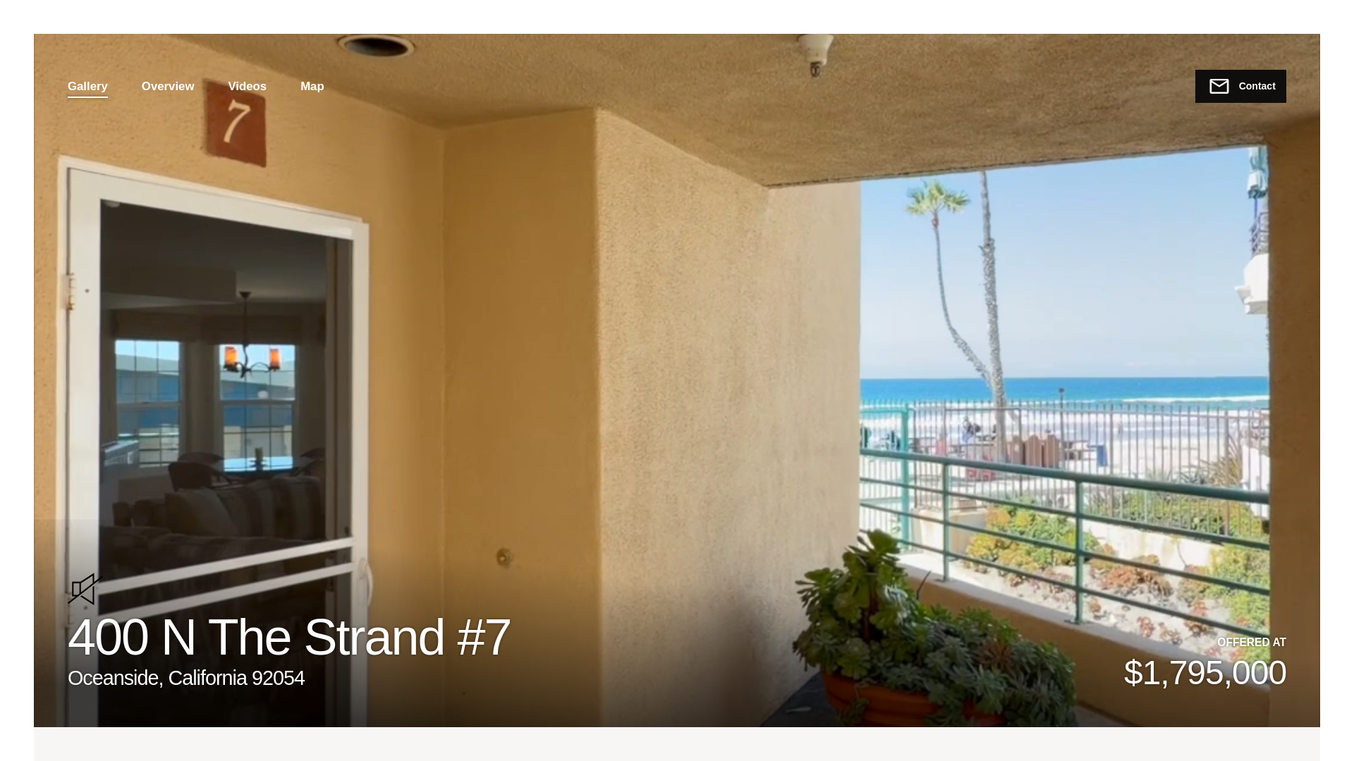 website screenshot of https://400nthestrand7.com