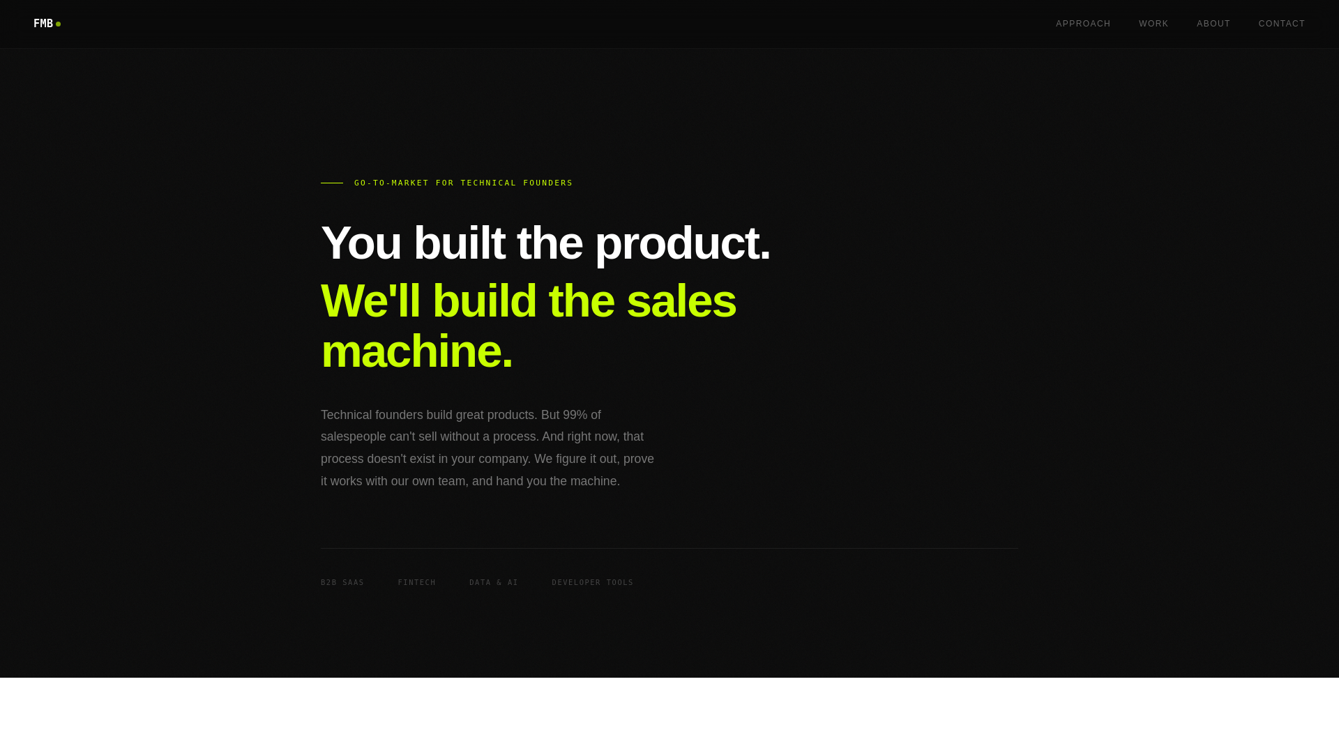 website screenshot of https://fmb-website.pages.dev/