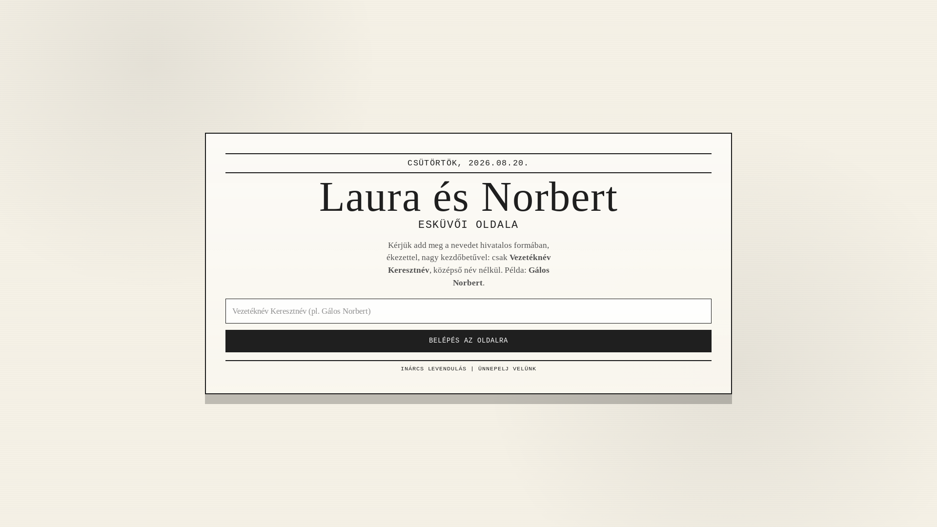 website screenshot of https://lauraesnorbi.hu/