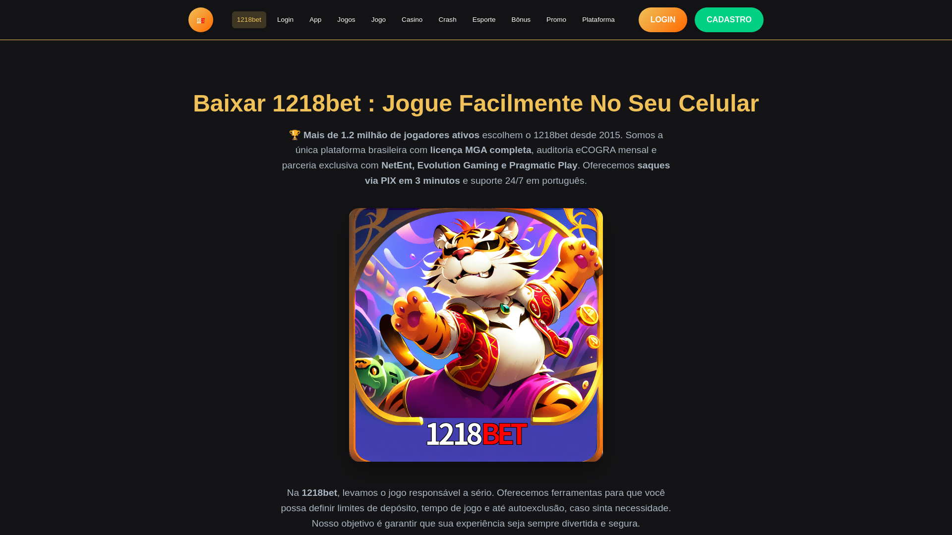 website screenshot of https://1218betz.com