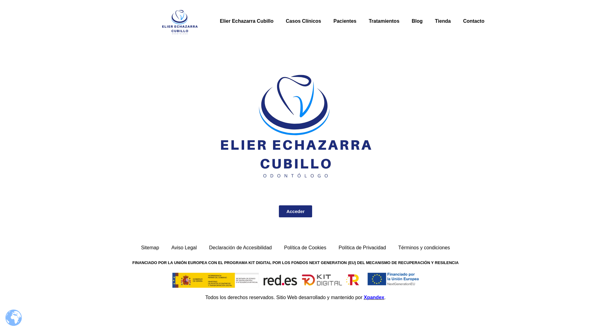 website screenshot of https://echazarraodontologo.es/