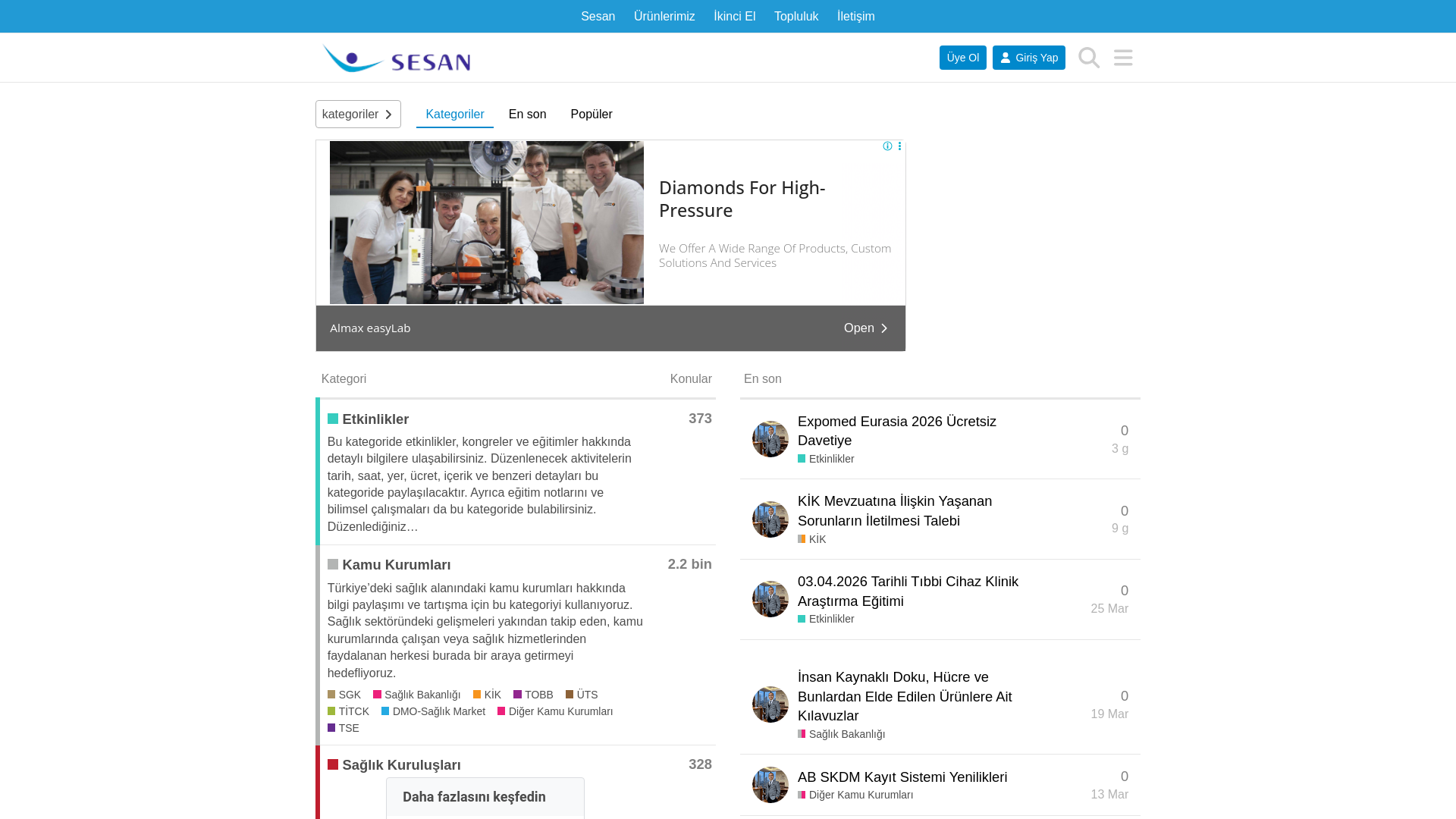 website screenshot of https://forum.sesanltd.com.tr/