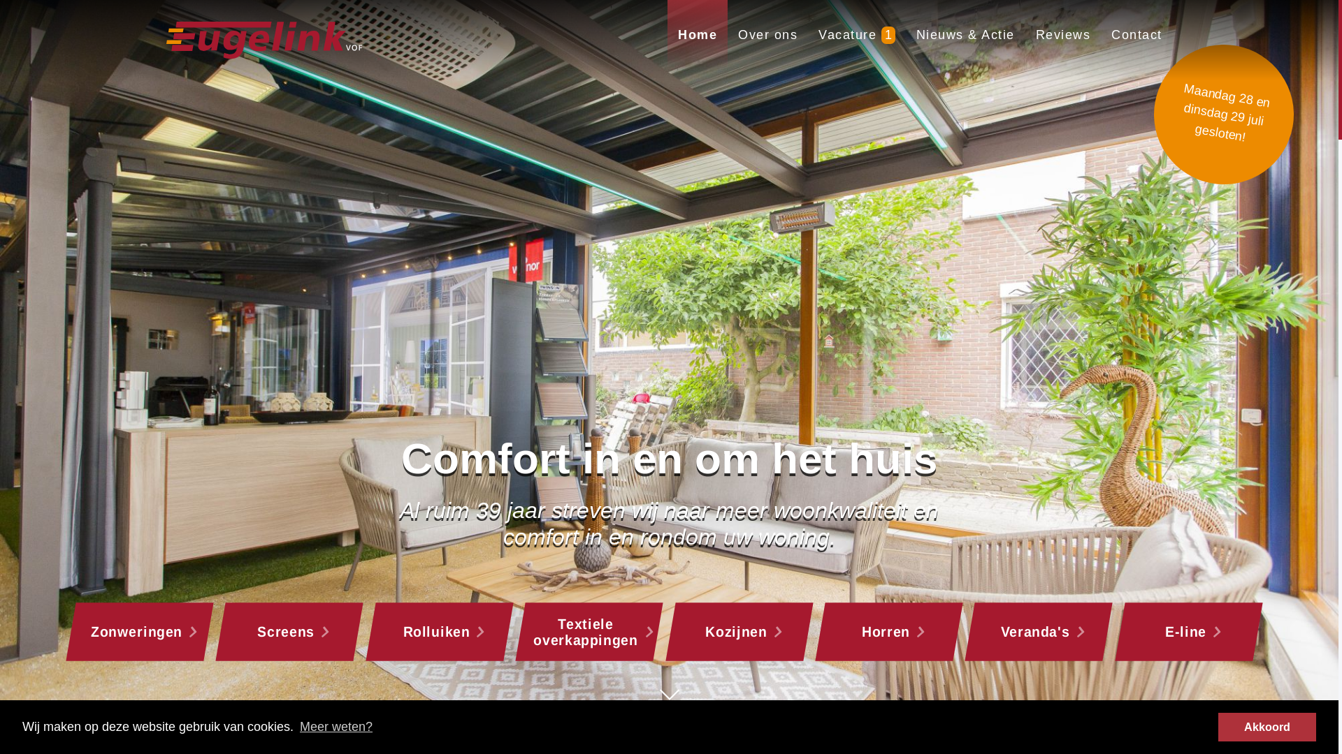 website screenshot of https://www.eugelink.nl/