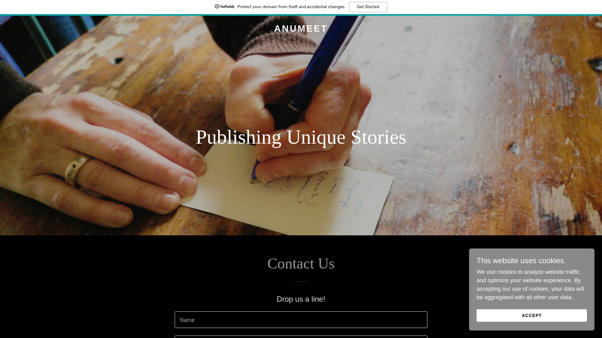 website screenshot of https://anumeet.com/