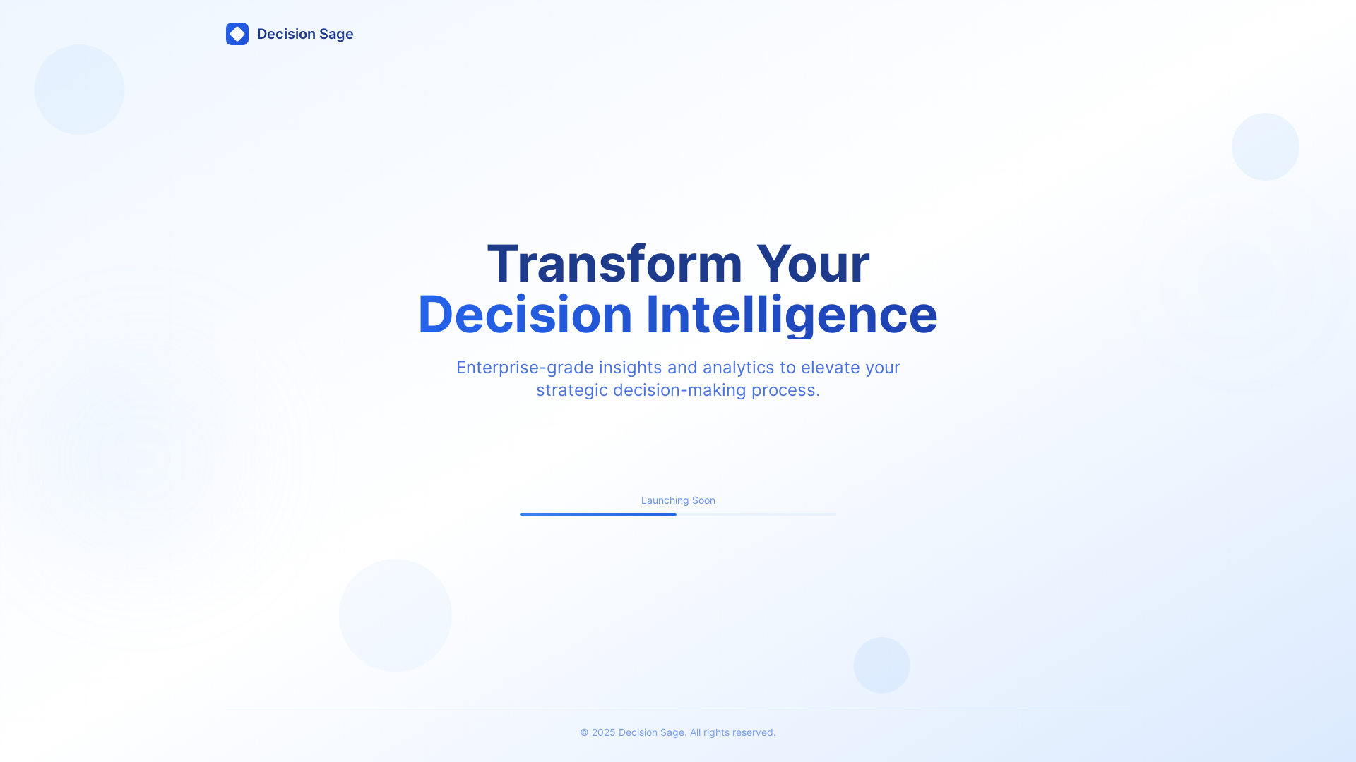 website screenshot of https://decisionsage-comingsoon.pages.dev/