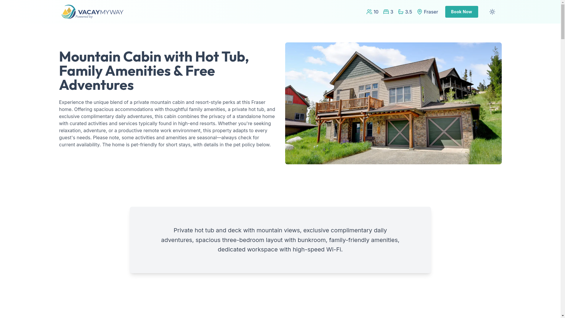 website screenshot of https://frasermountain.house/