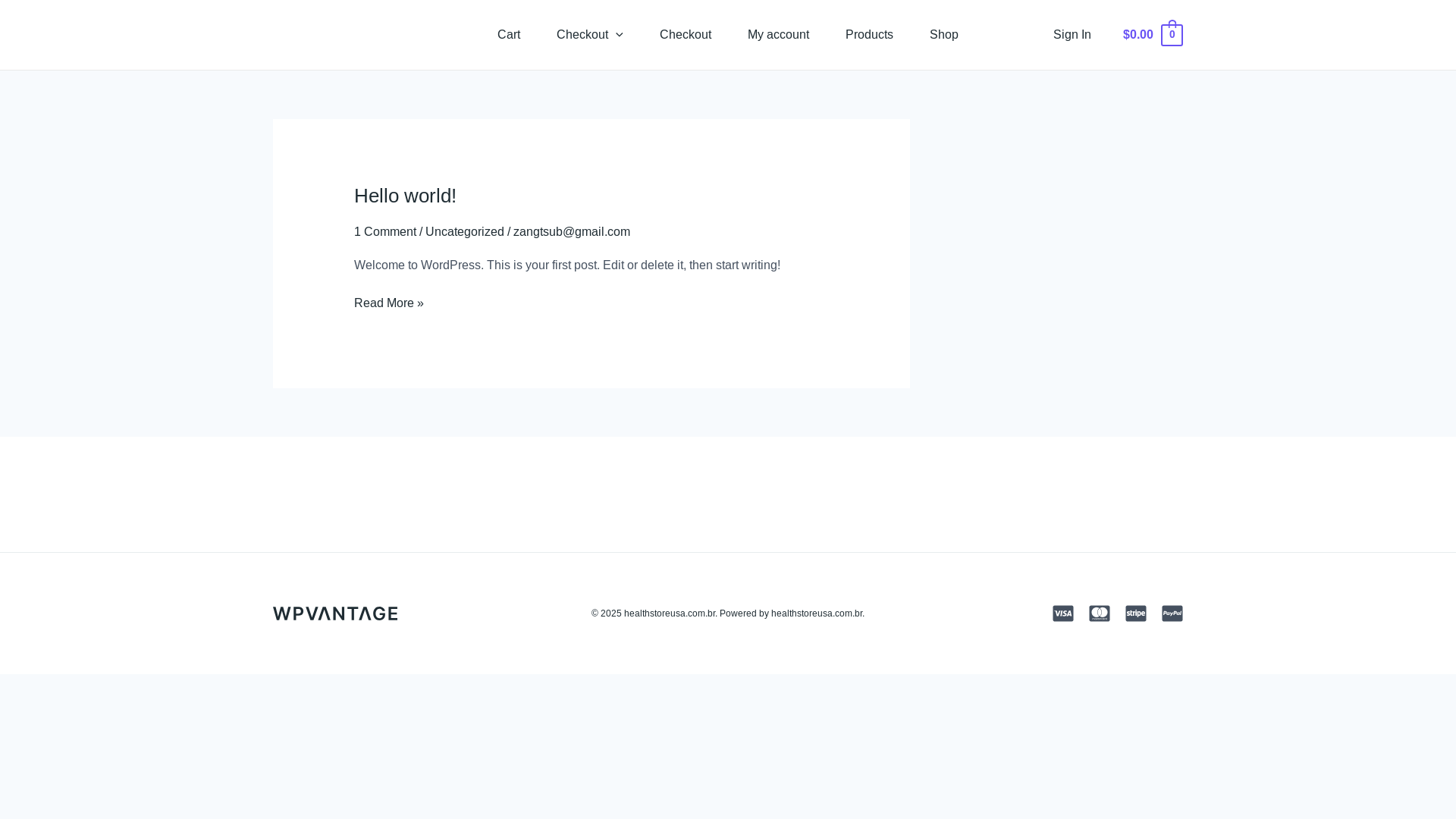 website screenshot of https://healthstoreusa.com.br/