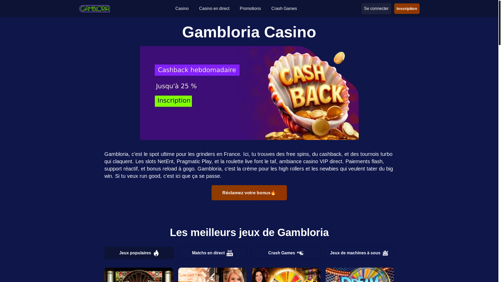website screenshot of https://gambloriacasino-fr-6410.pages.dev/