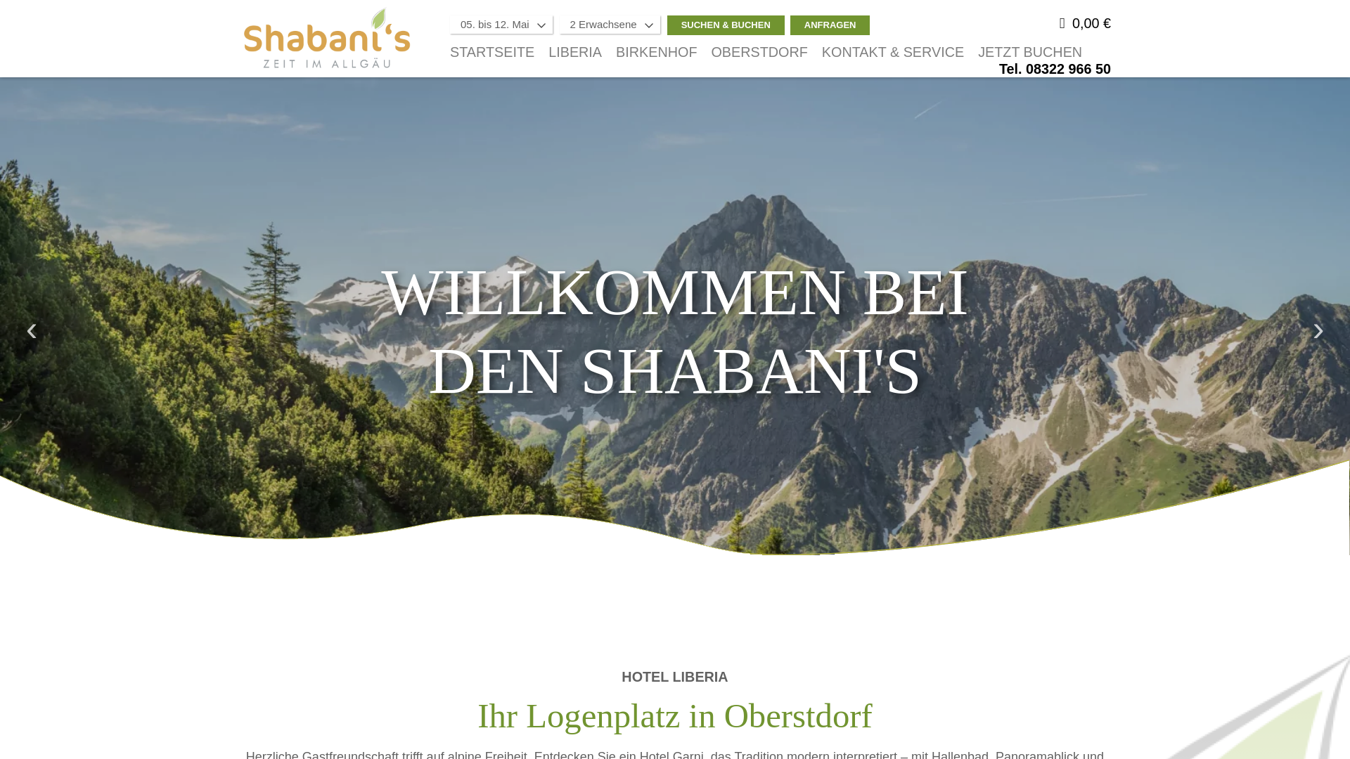 website screenshot of https://shabani-oberstdorf.de/