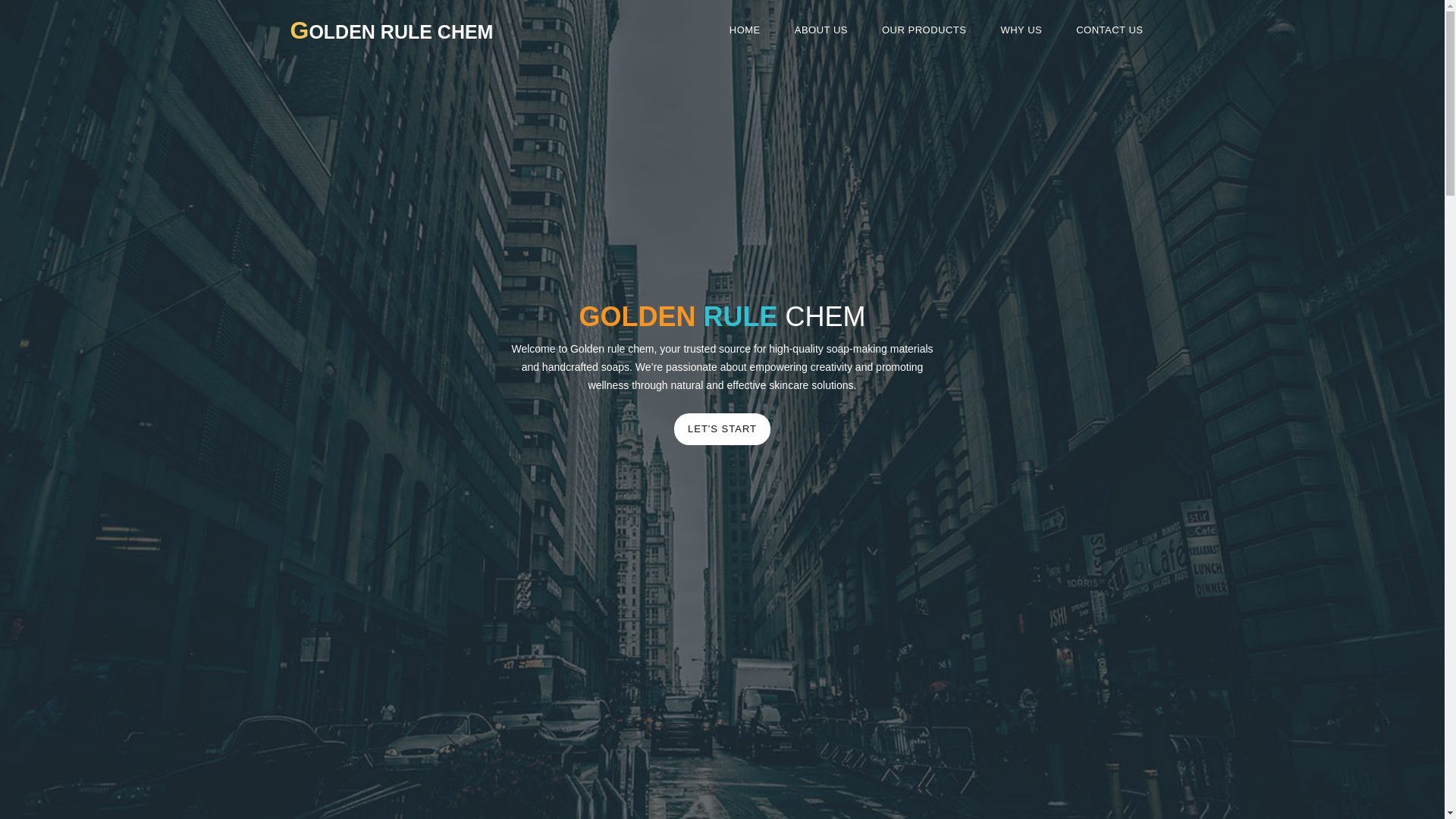 website screenshot of https://goldenrulechem.com/