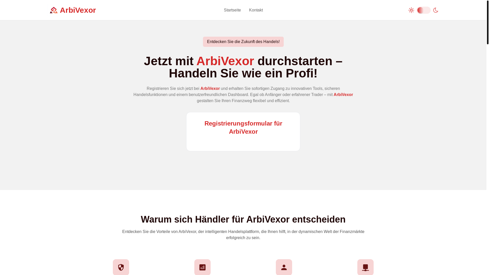 website screenshot of https://arbivexor.org/