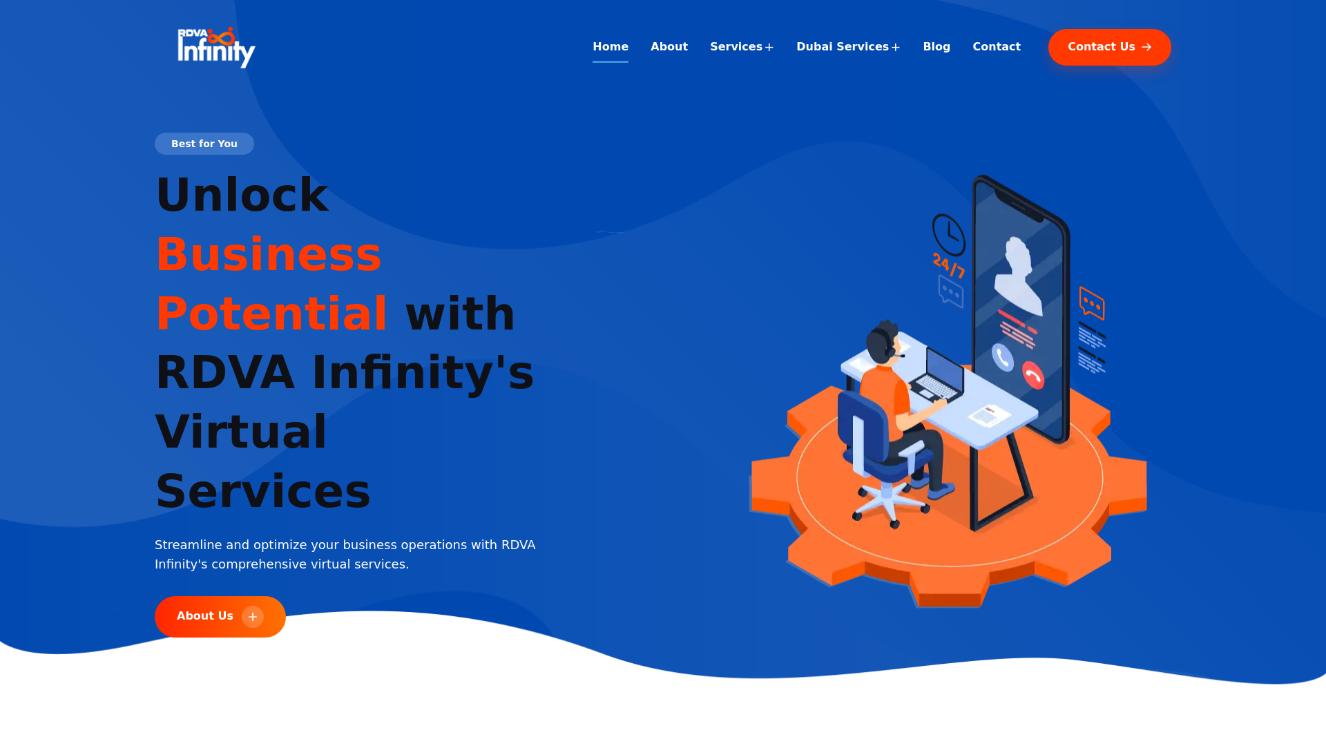website screenshot of https://rdvainfinity-com.pages.dev/