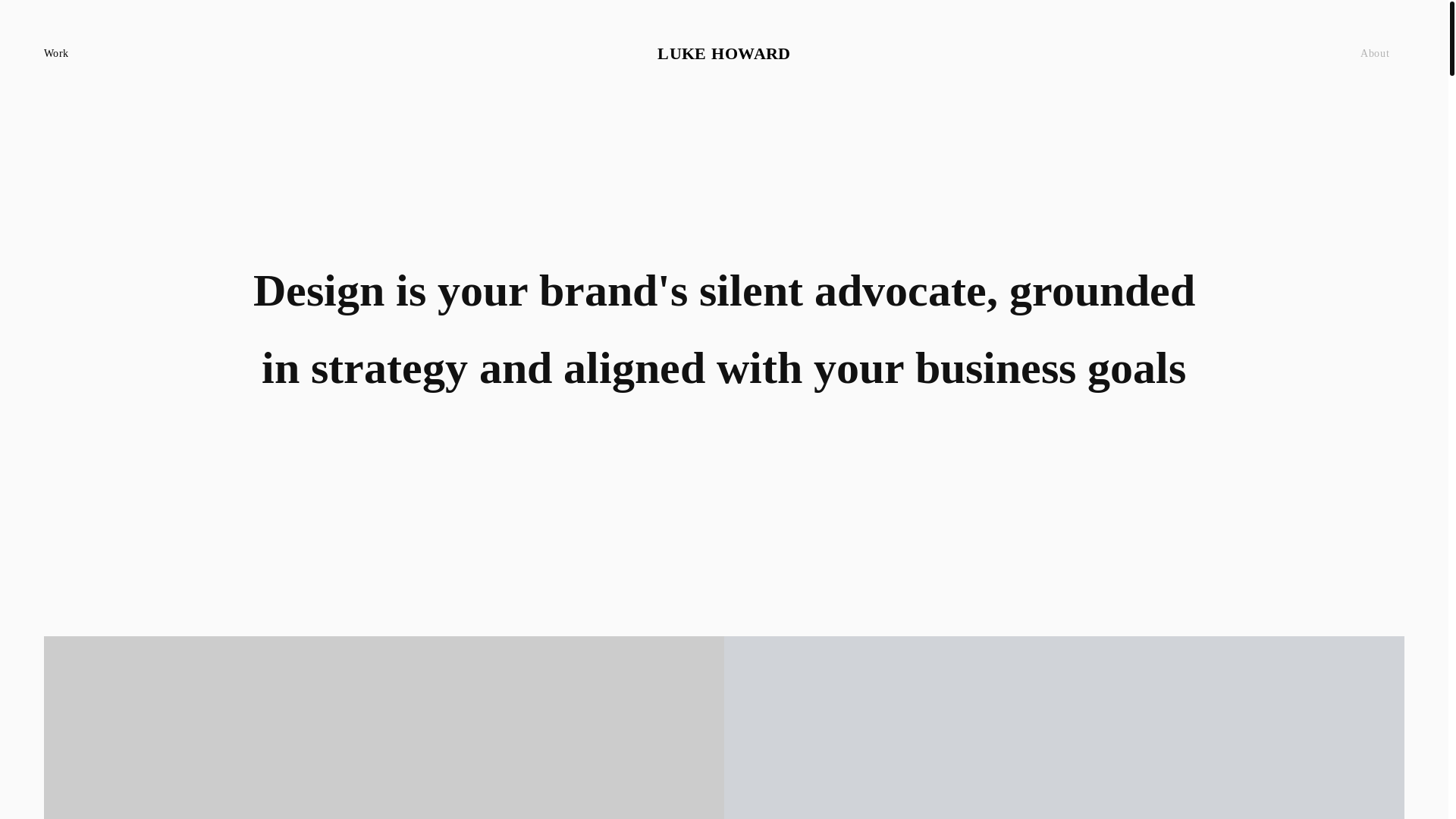 website screenshot of https://lukehoward.au/