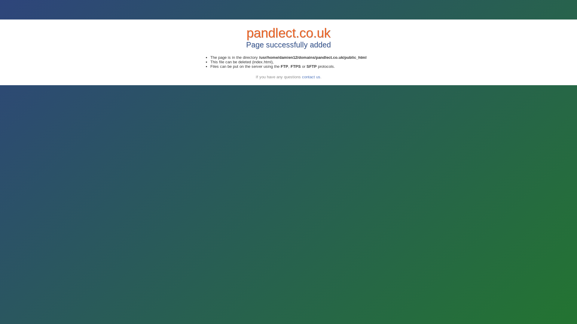 website screenshot of https://pandlect.co.uk/