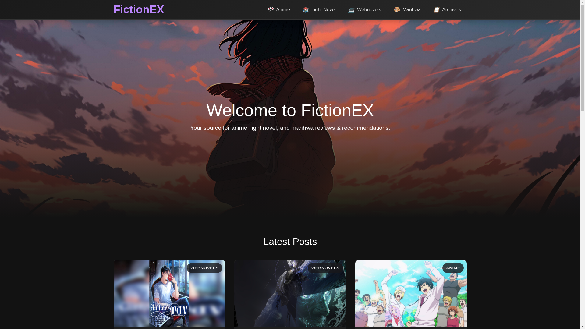 website screenshot of https://fictionex.pages.dev/