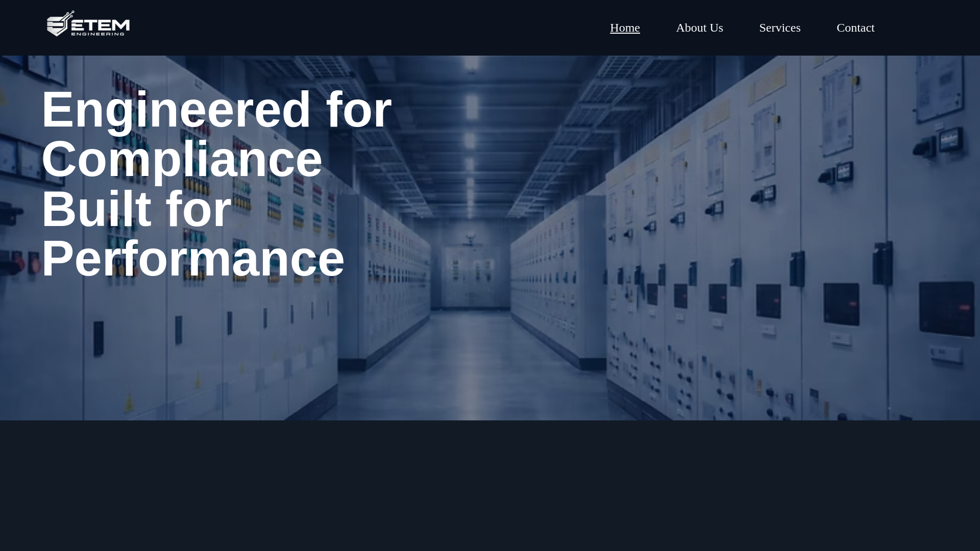 website screenshot of https://etemengineering.ca/