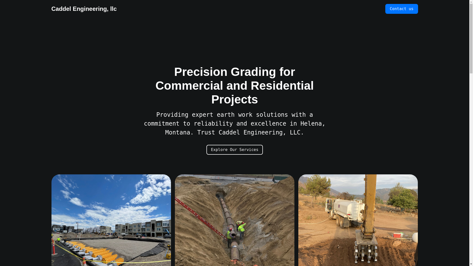 website screenshot of https://caddelengineering.com/