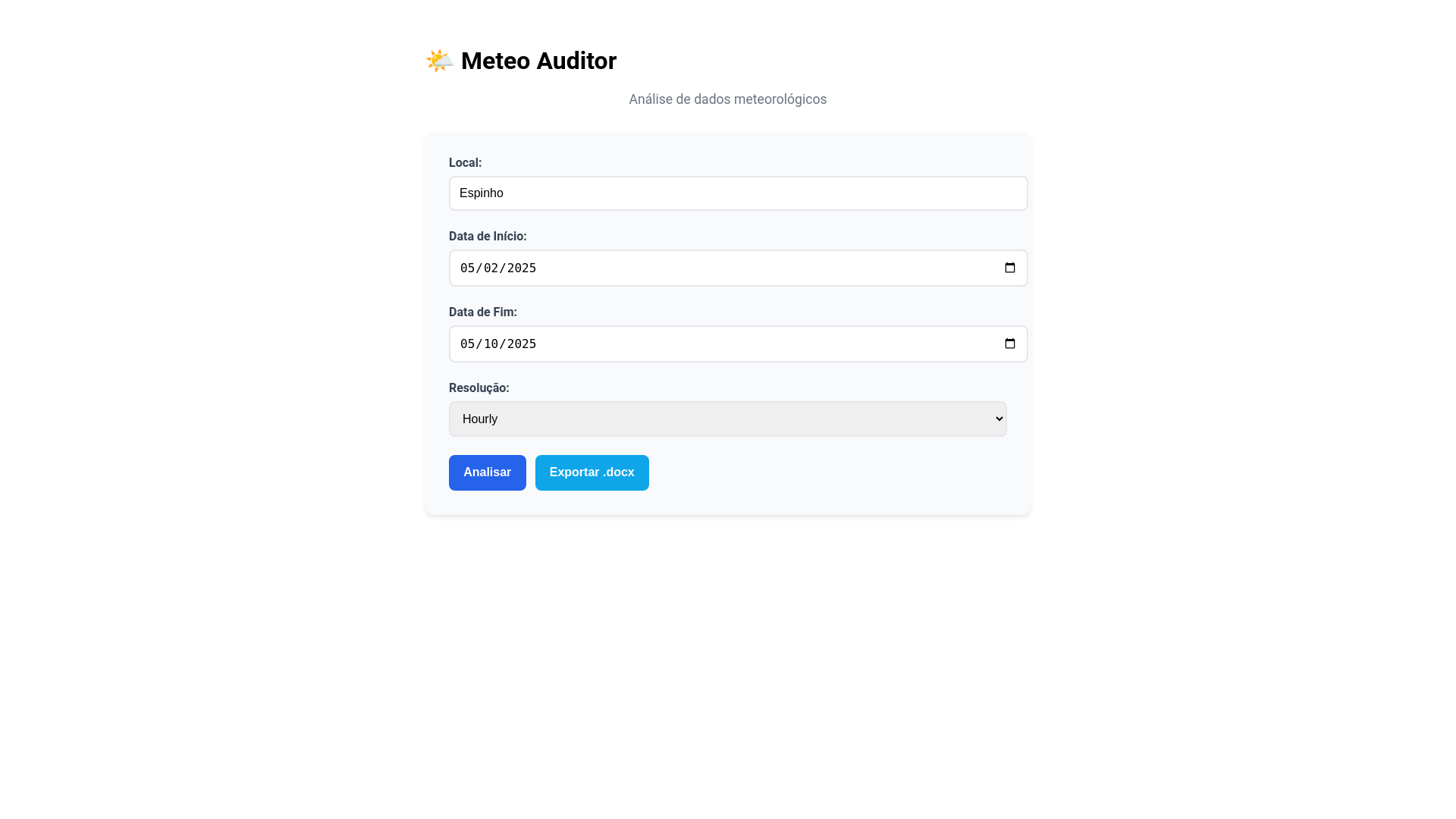 website screenshot of https://meteo-auditor-cf.pages.dev/