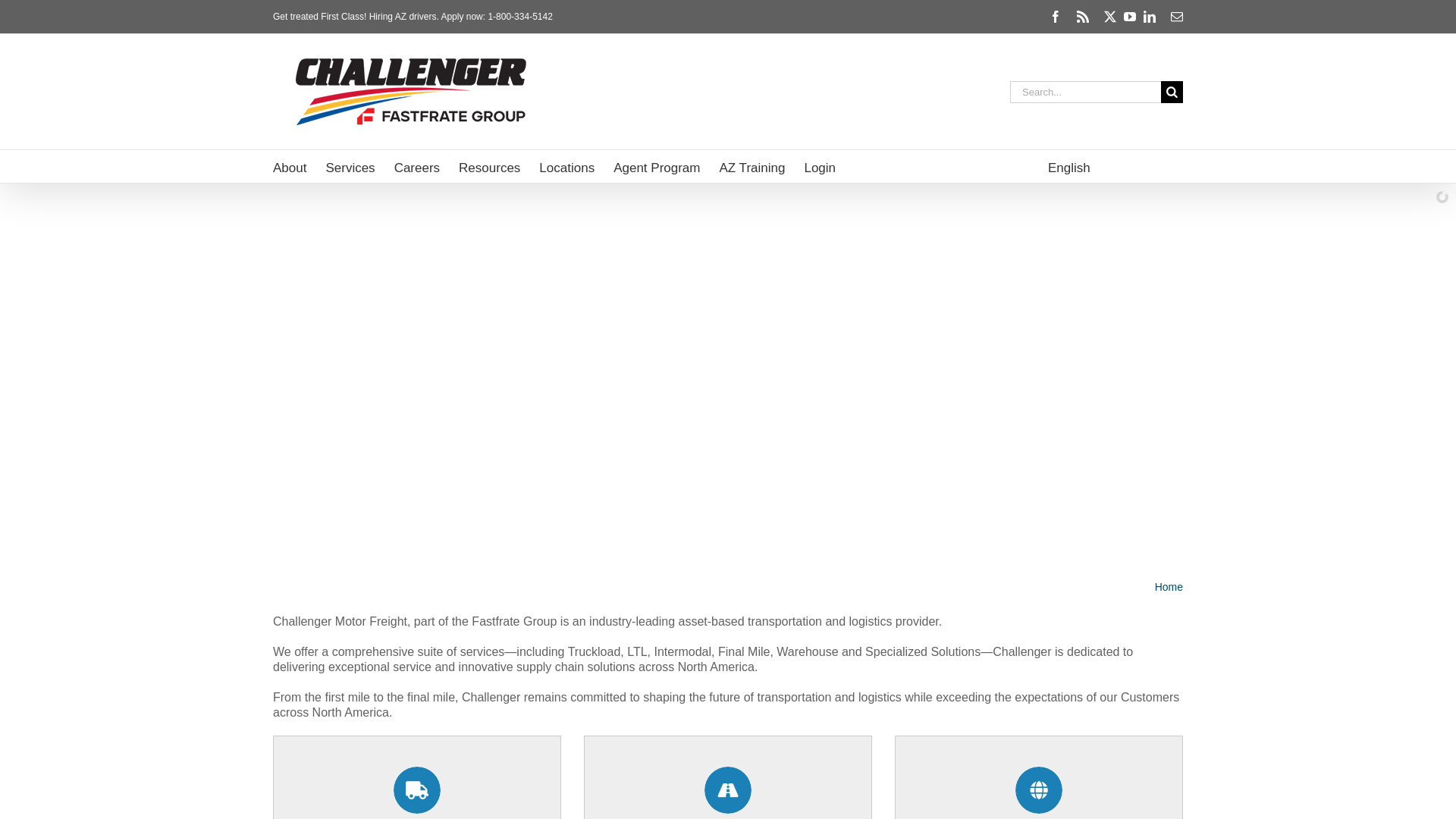 website screenshot of https://challenger-logistics108.com