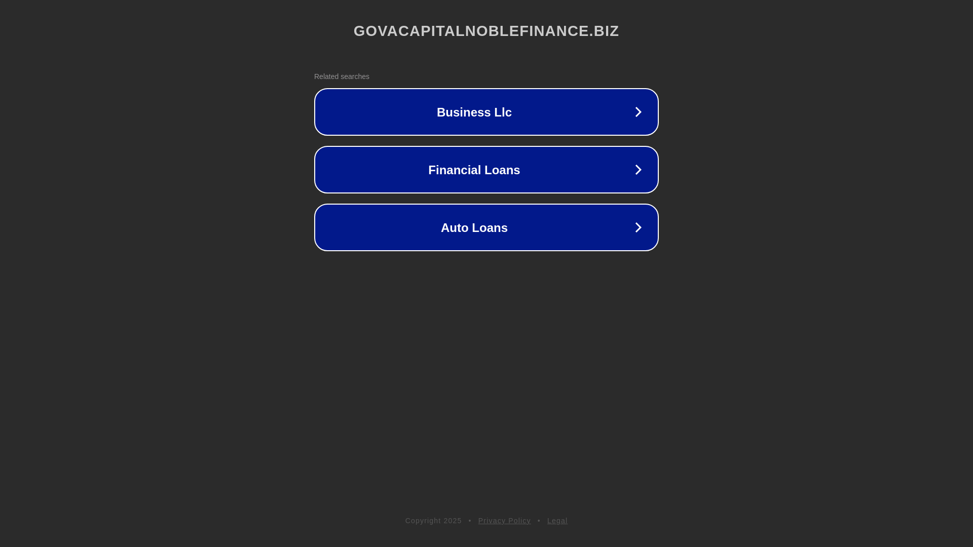 website screenshot of https://govacapitalnoblefinance.biz/
