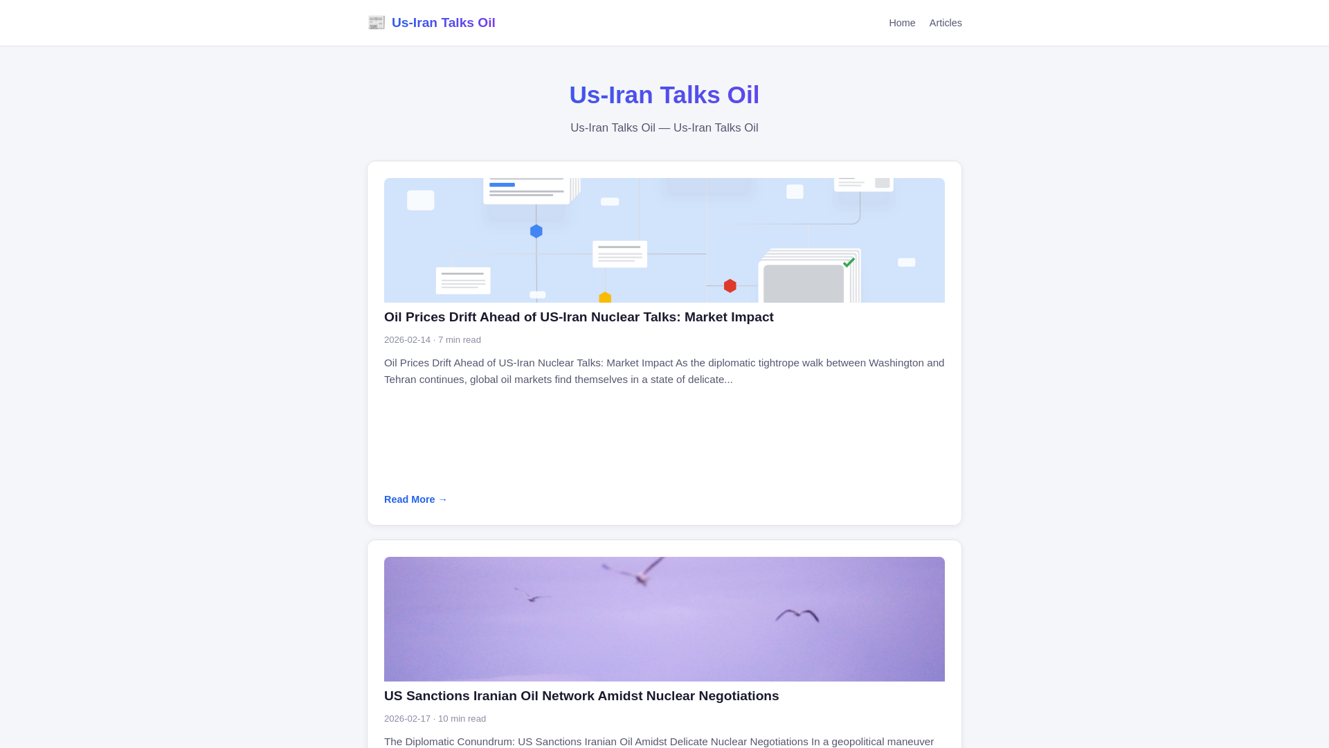 website screenshot of https://us-iran-talks-oil.pages.dev/