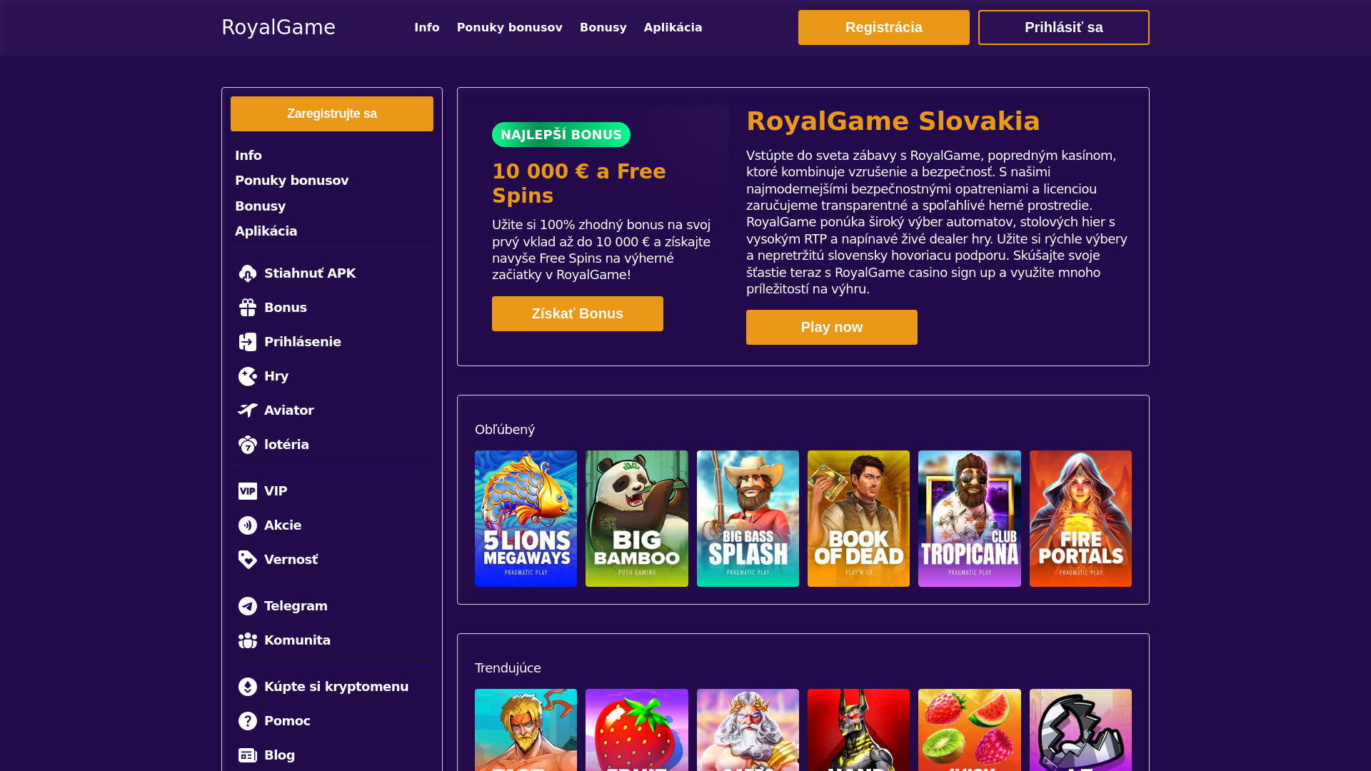 website screenshot of https://royalgame-slovakia-com.pages.dev/