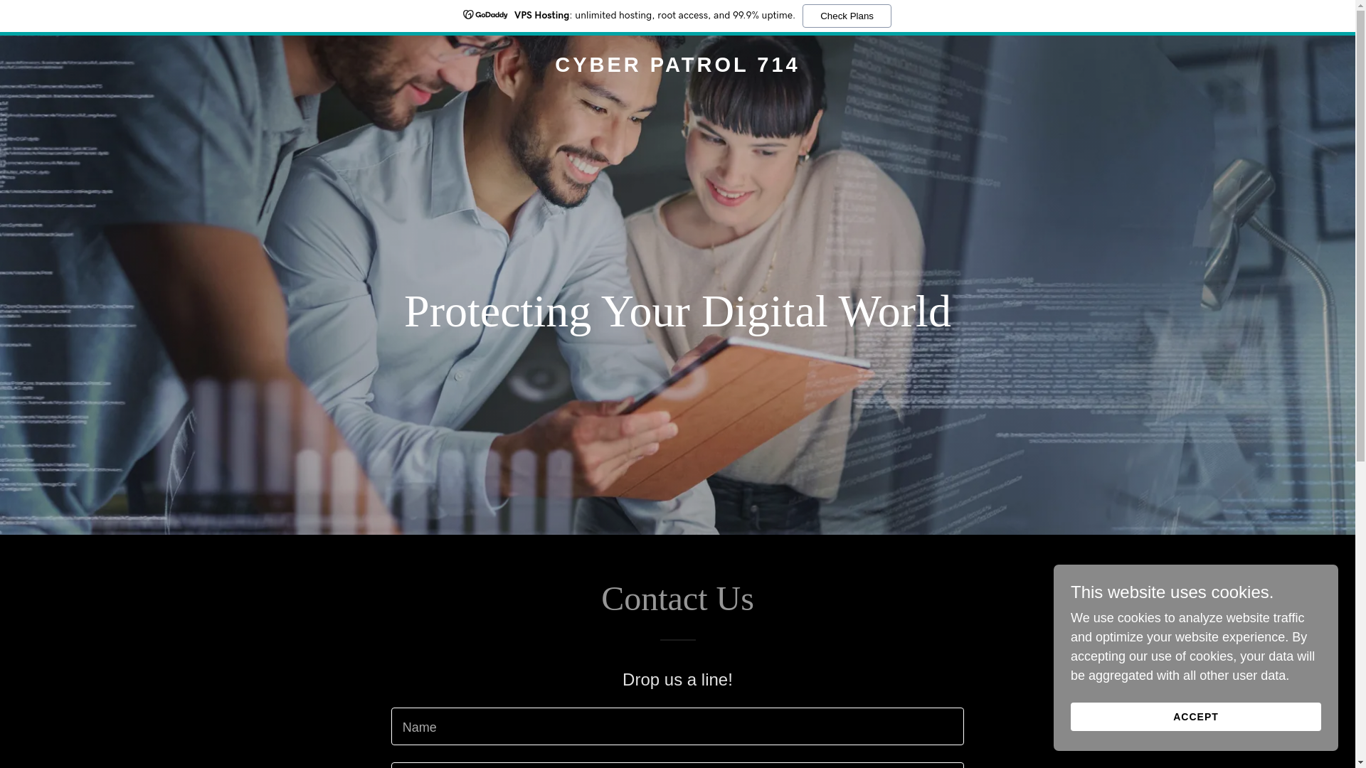 website screenshot of https://cyberpatro714.info/