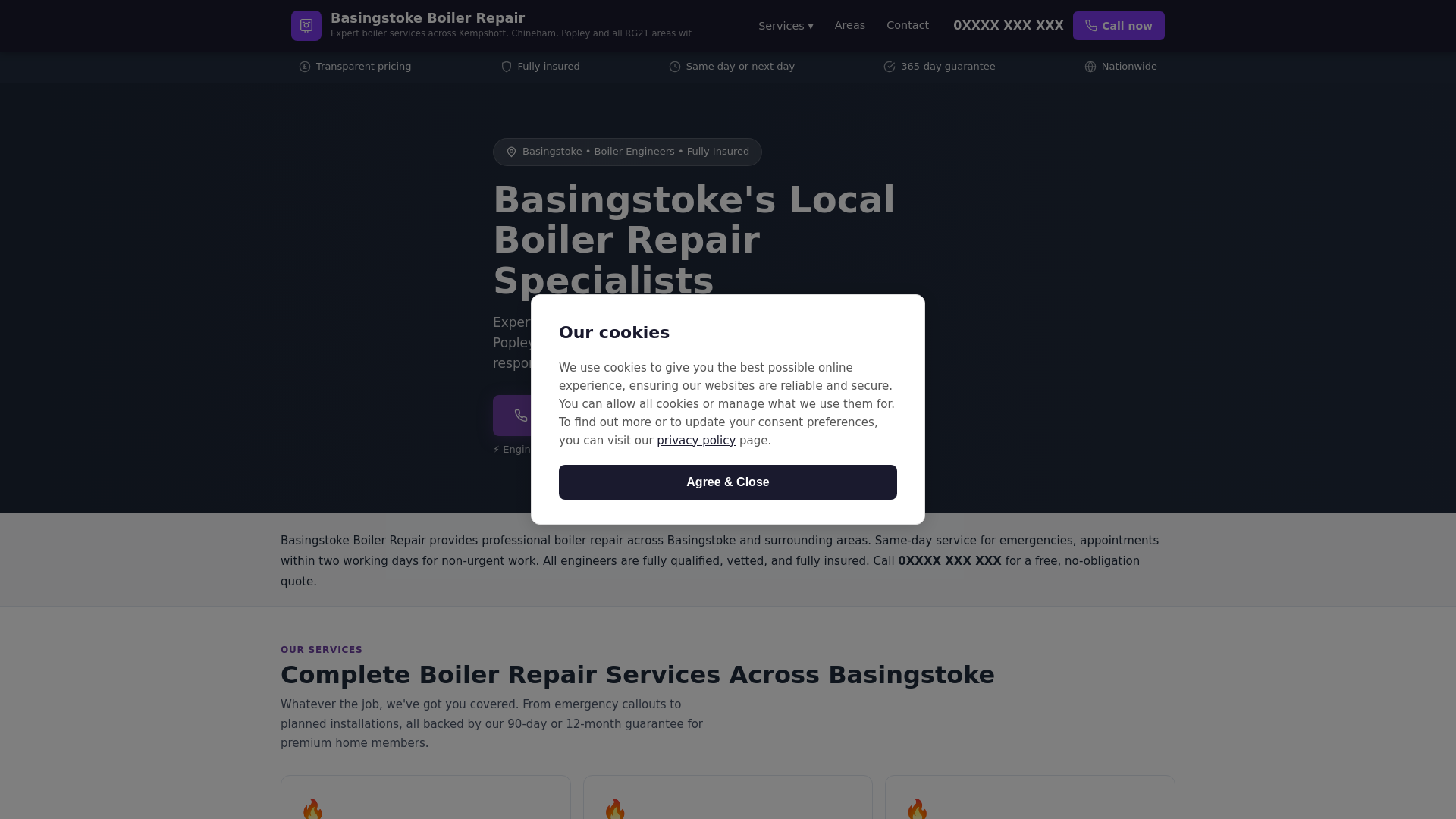 website screenshot of https://basingstoke-boiler-repair.pages.dev/