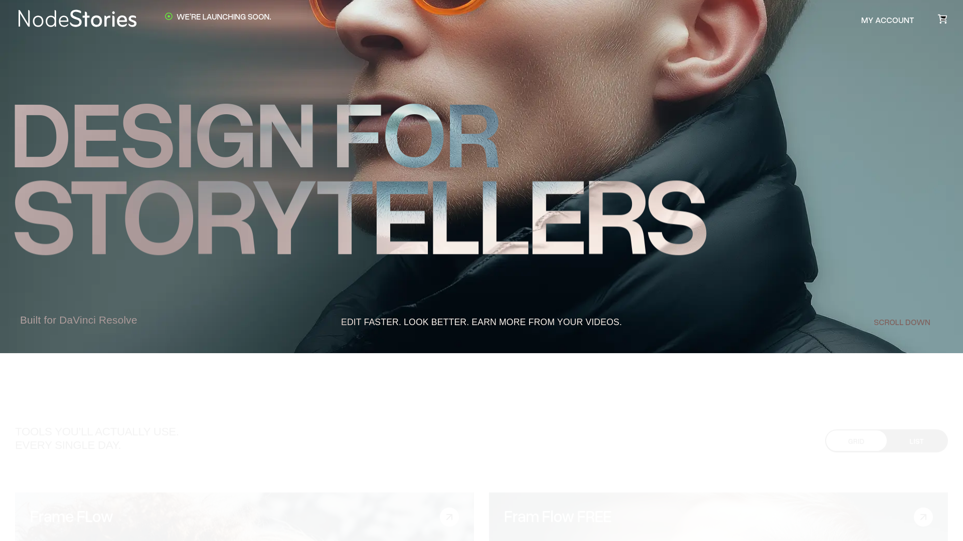 website screenshot of https://nodestories.com