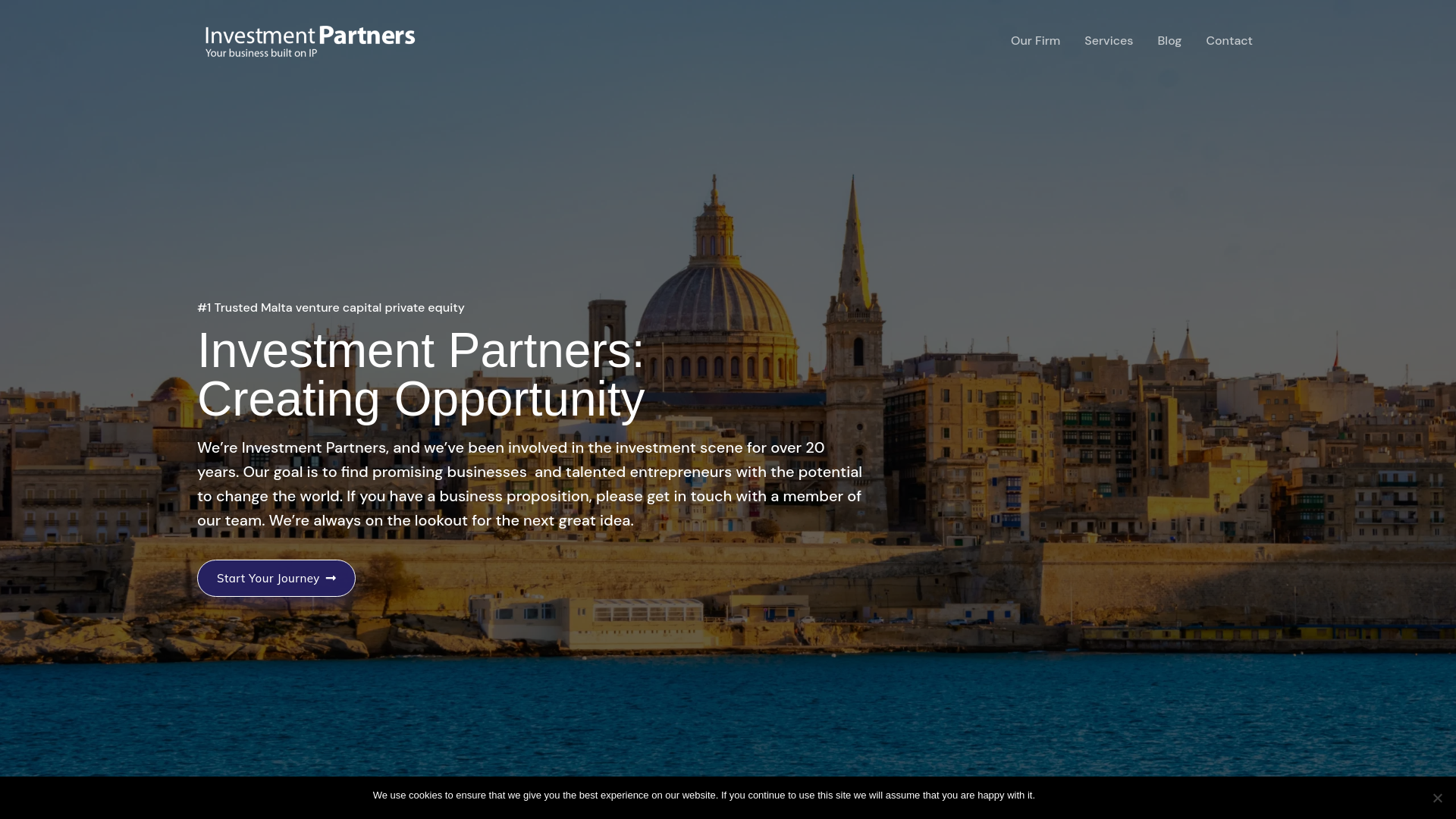 website screenshot of https://investmentpartners.mt/