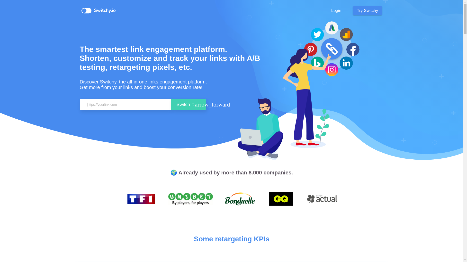 website screenshot of https://clickylinks.net/