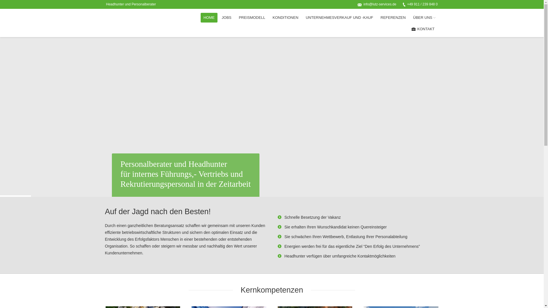 website screenshot of https://lutz-services.info/