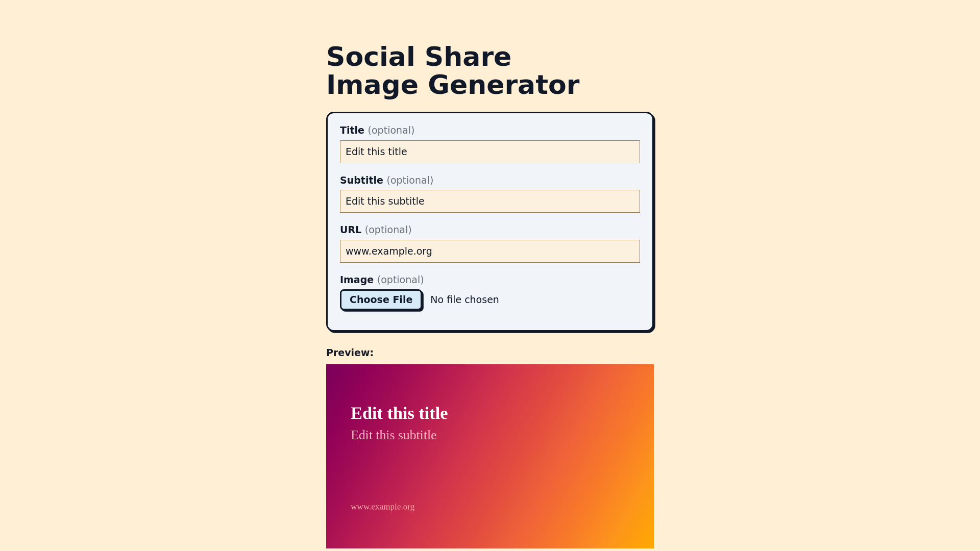 website screenshot of https://og-image-generator.pages.dev/