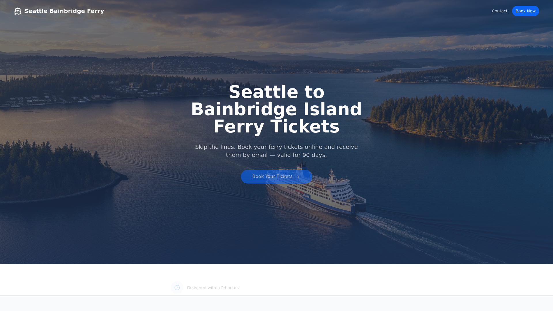 website screenshot of https://bainbridgeticket.com/