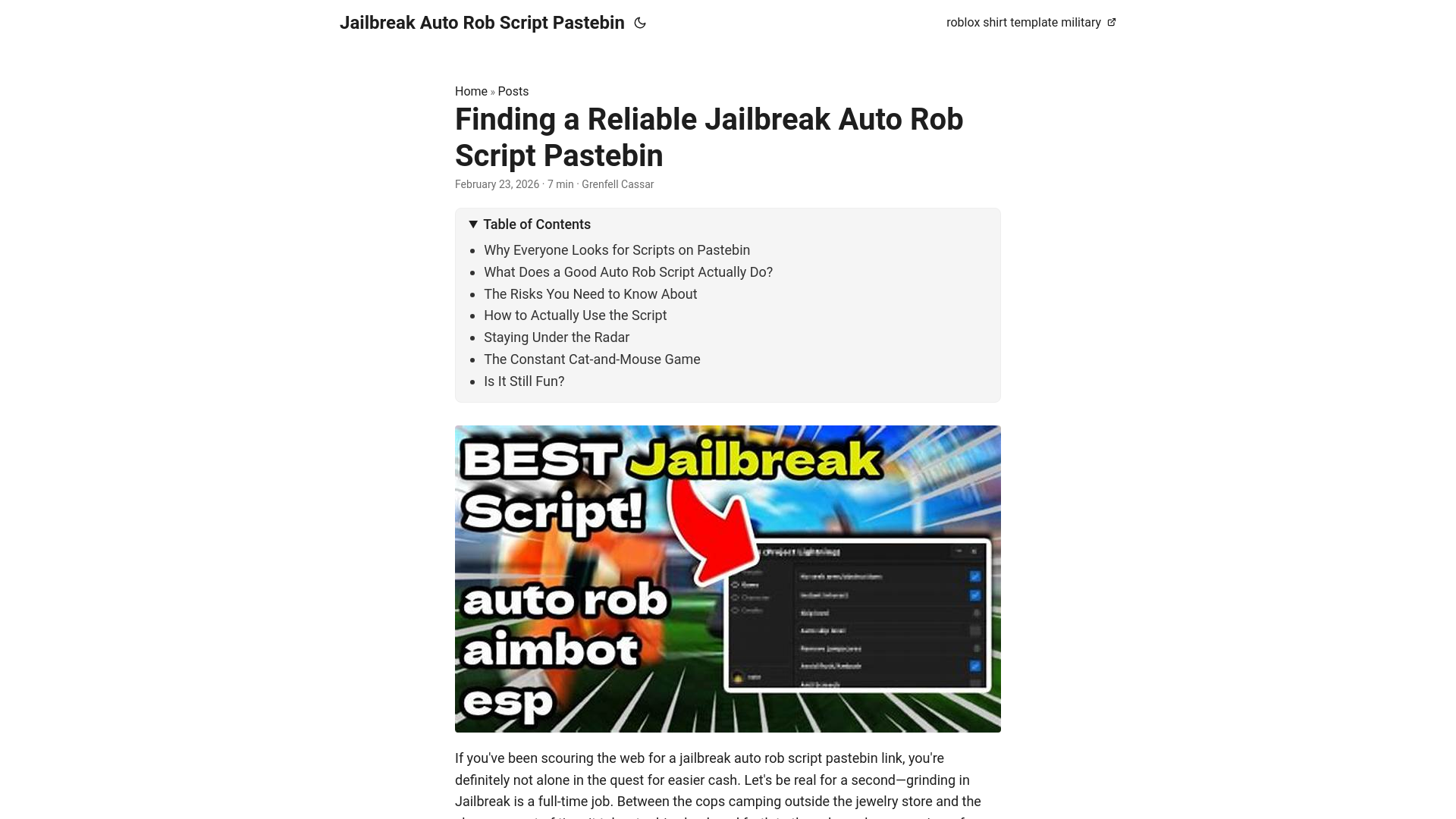 website screenshot of https://jailbreak-auto-rob-script-pastebin.pages.dev/
